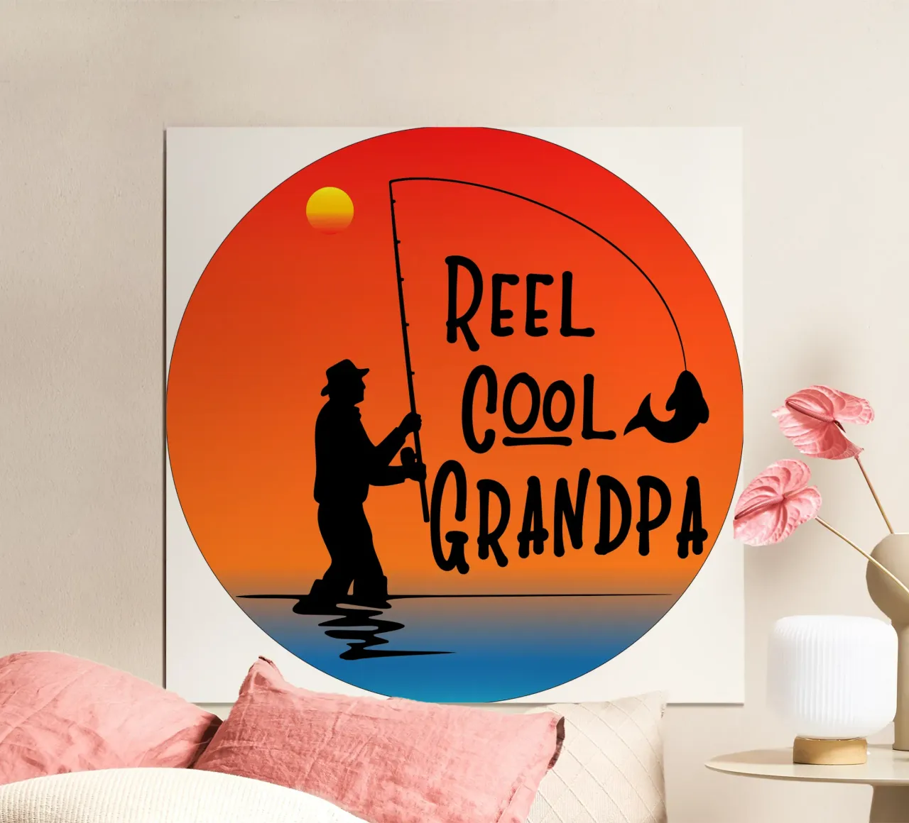 silhouette del nonno pescatore carta hahnemühle da ririedis