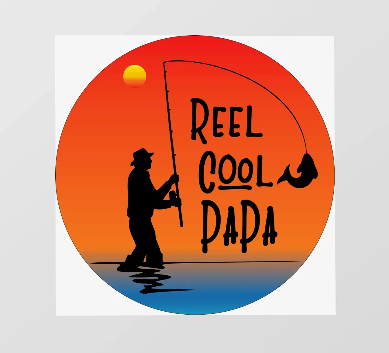 silhouette del papà pescatore pellicola backlit da ririedis