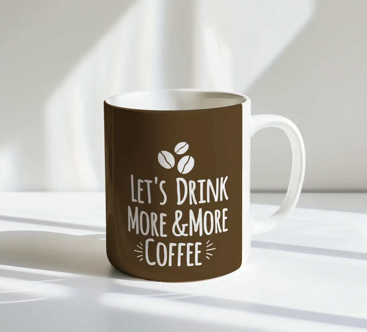 Let's drink more and more coffee tazza in ceramica da happieeagle