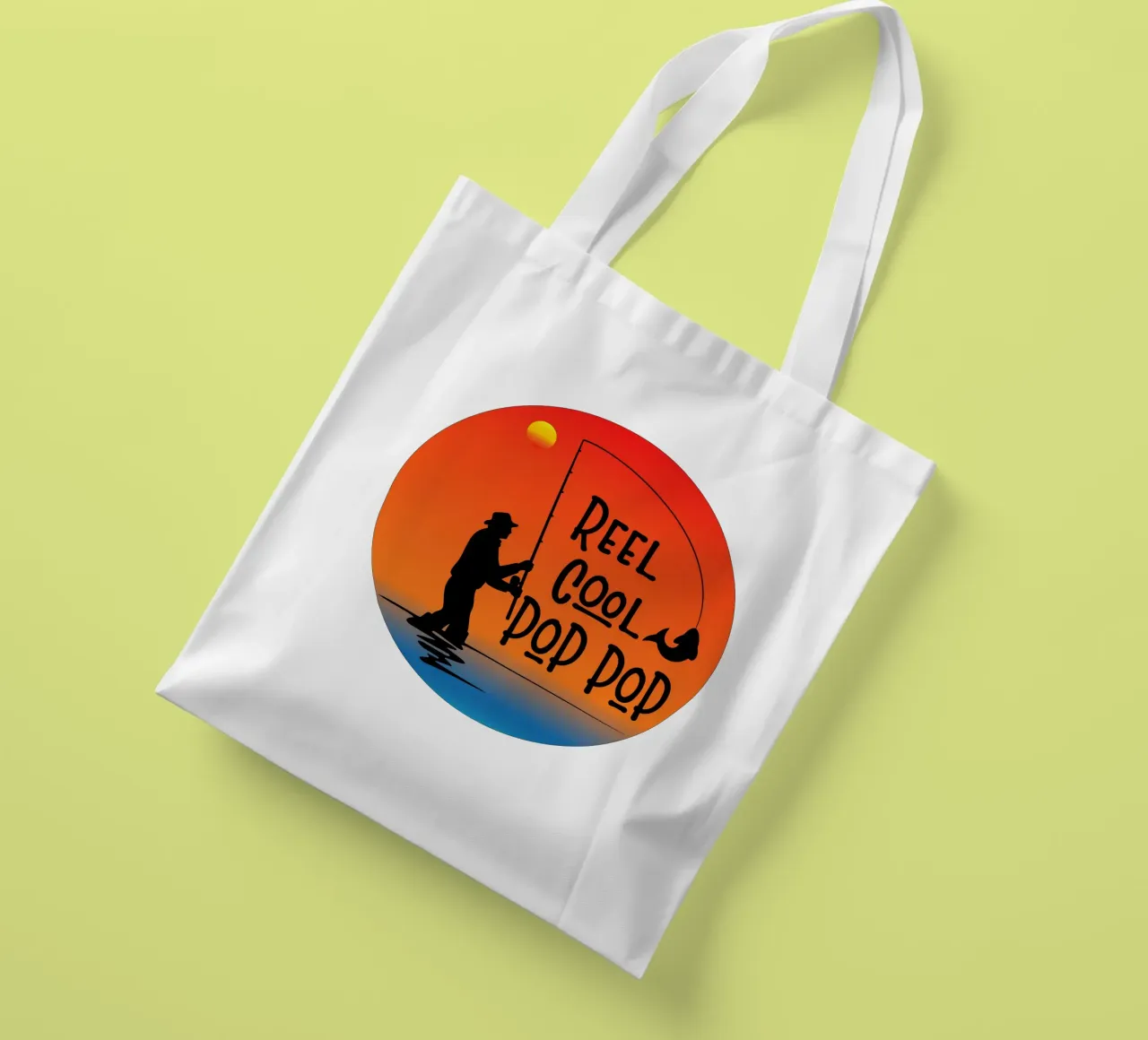 mulinello cool poppop silhouette di pesca borsa in juta da ririedis