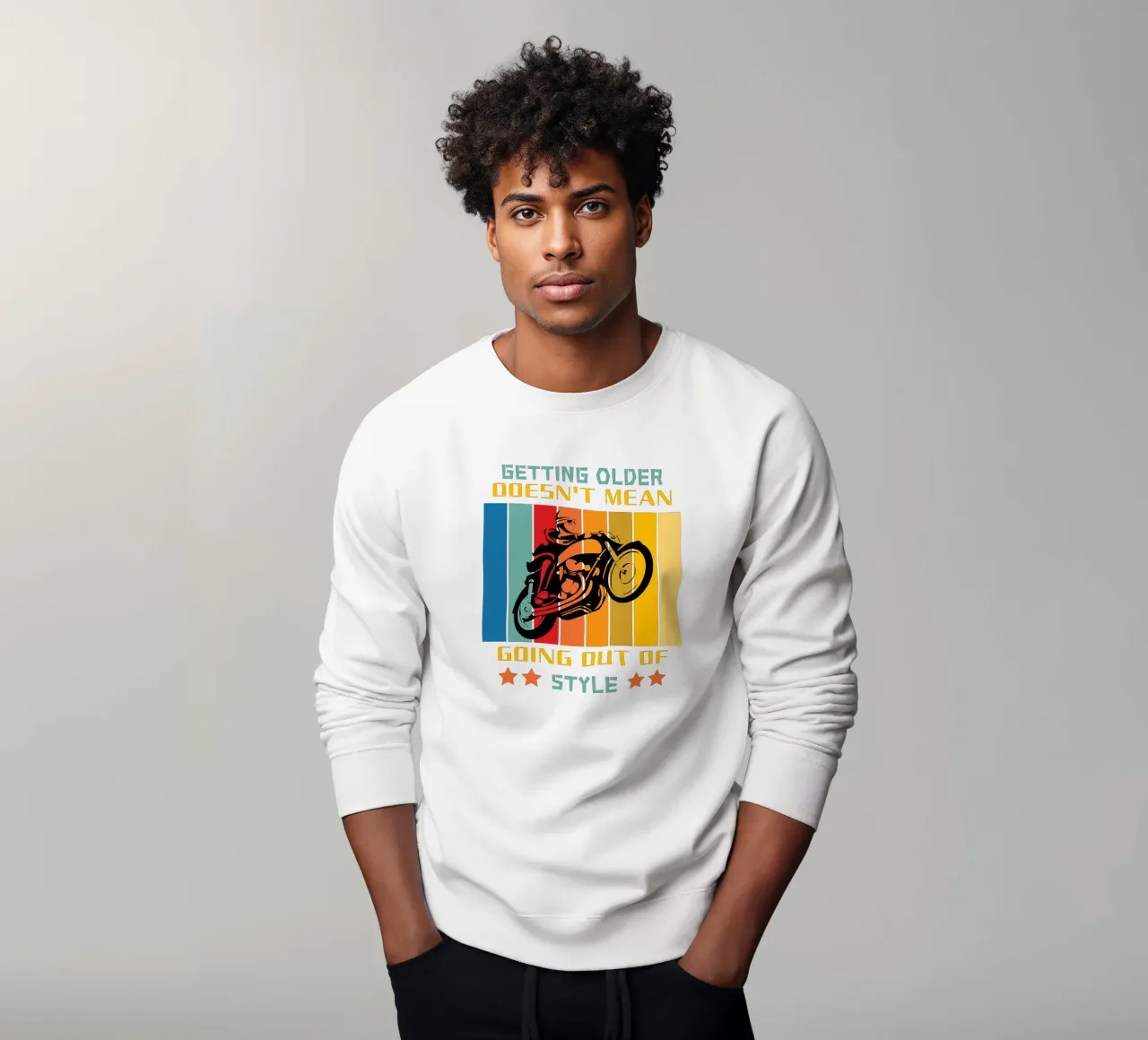 getting older doesn't mean going out of style sweatshirt by ririedis