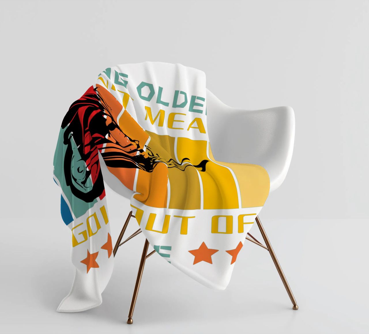 getting older doesn't mean going out of style fleece blanket by ririedis