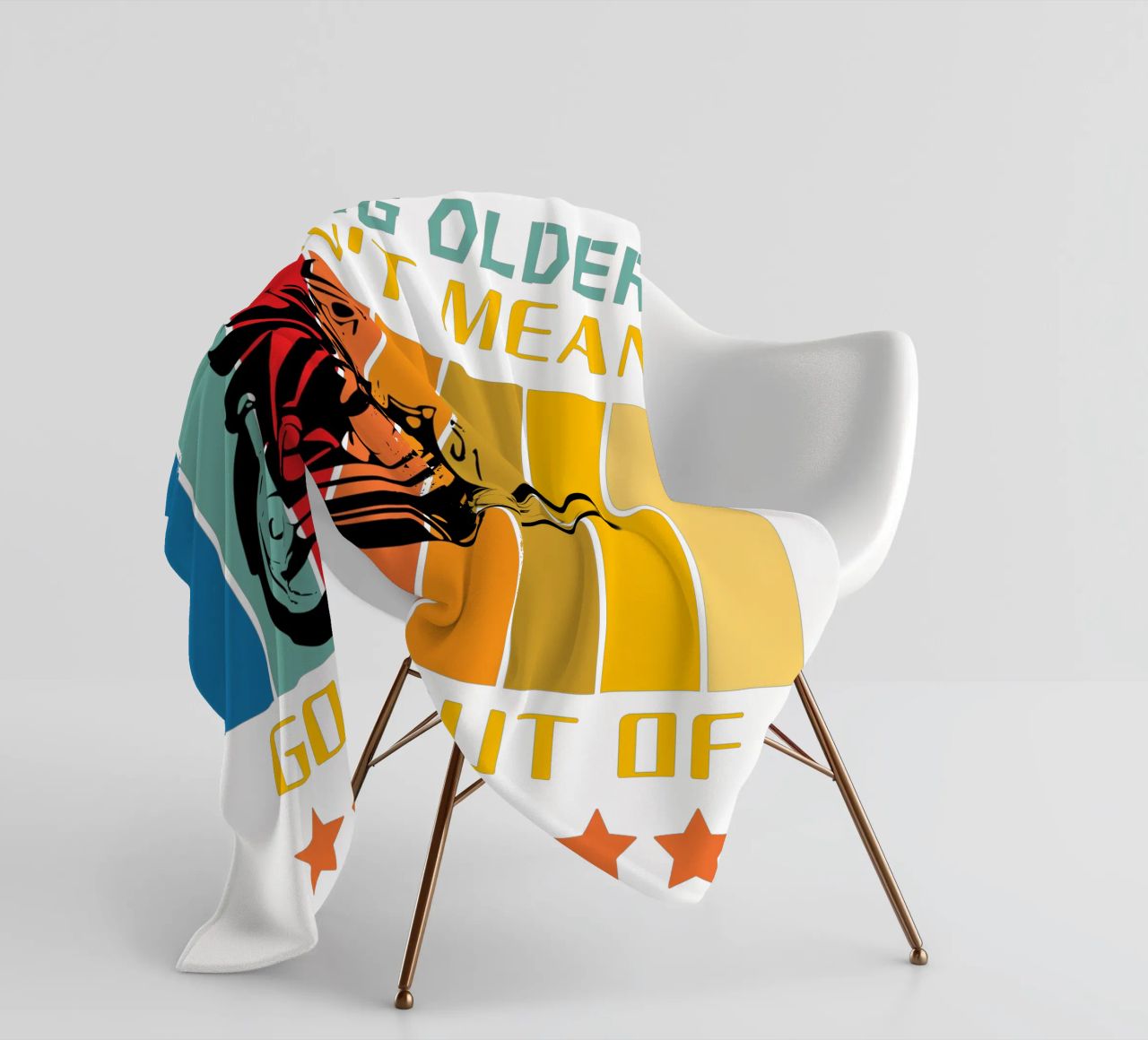 getting older doesn't mean going out of style fleece blanket by ririedis