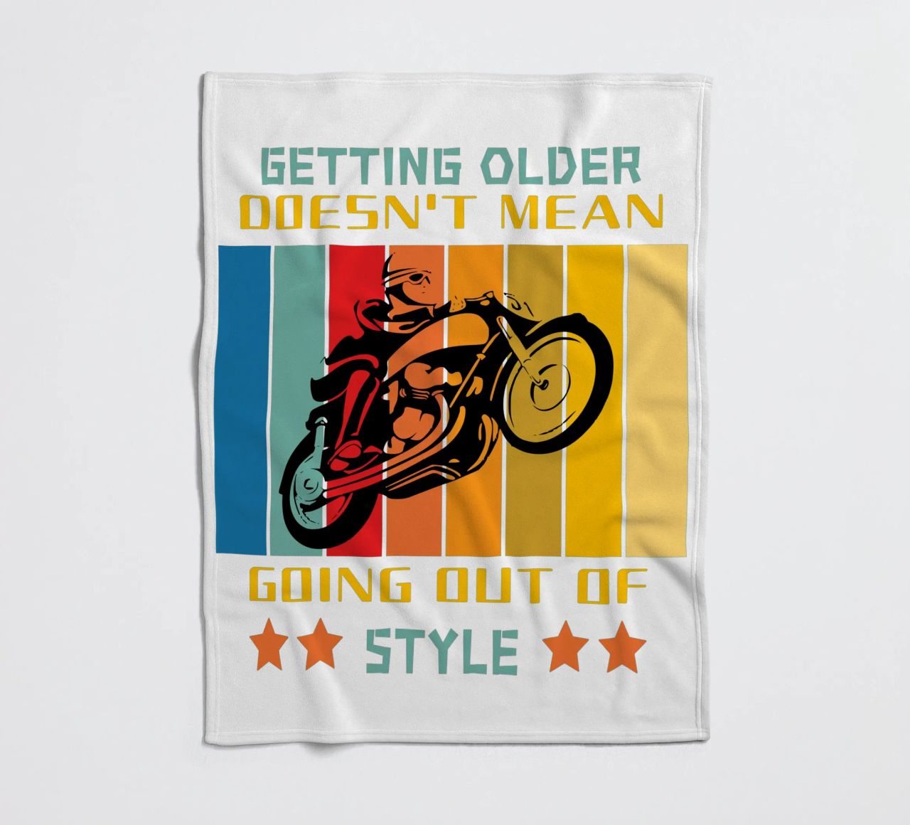 getting older doesn't mean going out of style fleece blanket by ririedis