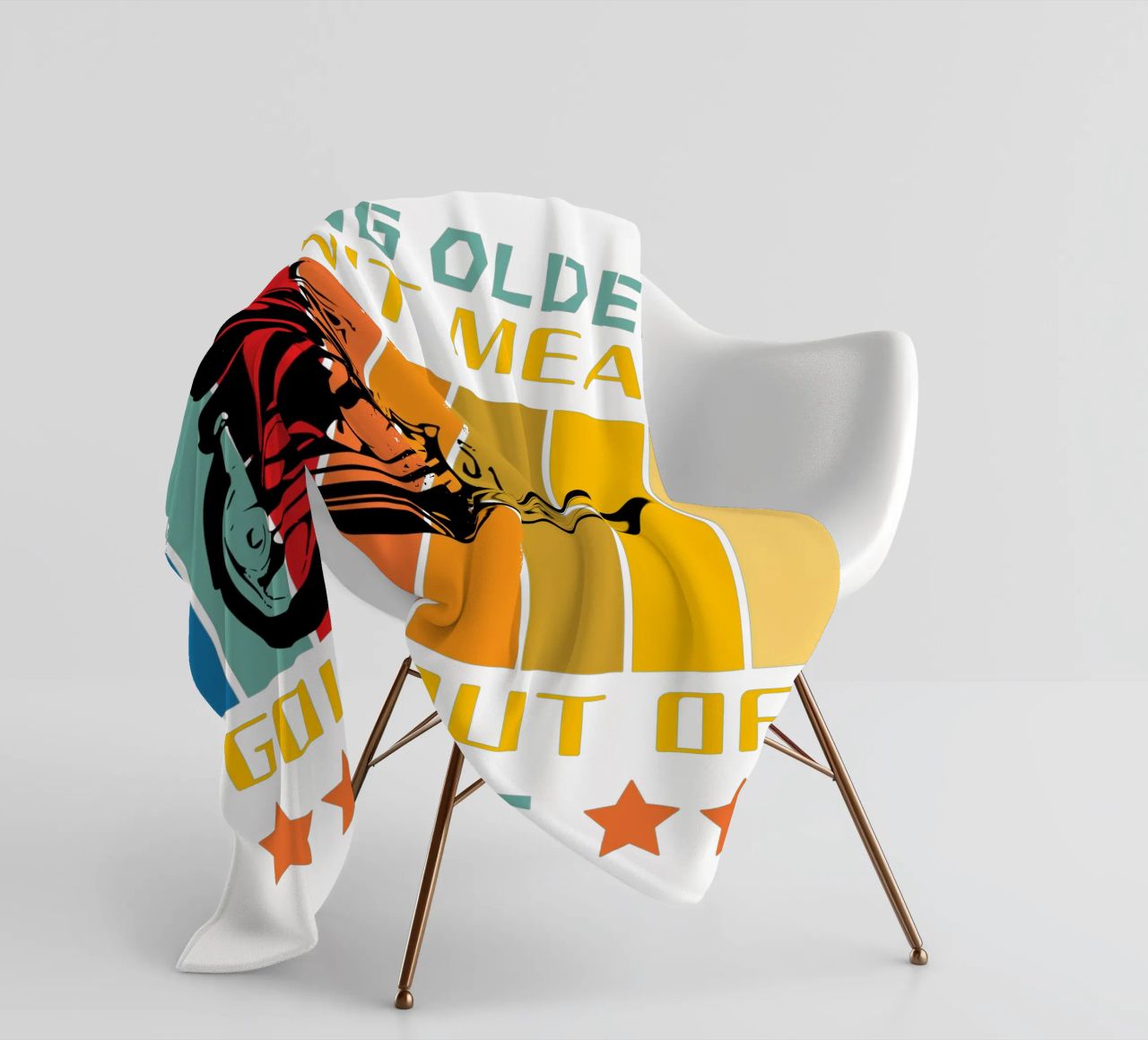 getting older doesn't mean going out of style fleece blanket by ririedis