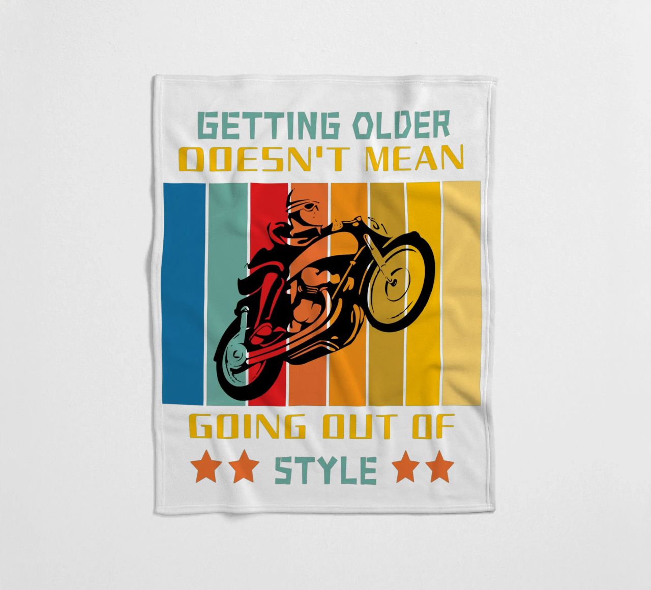 getting older doesn't mean going out of style fleece blanket by ririedis