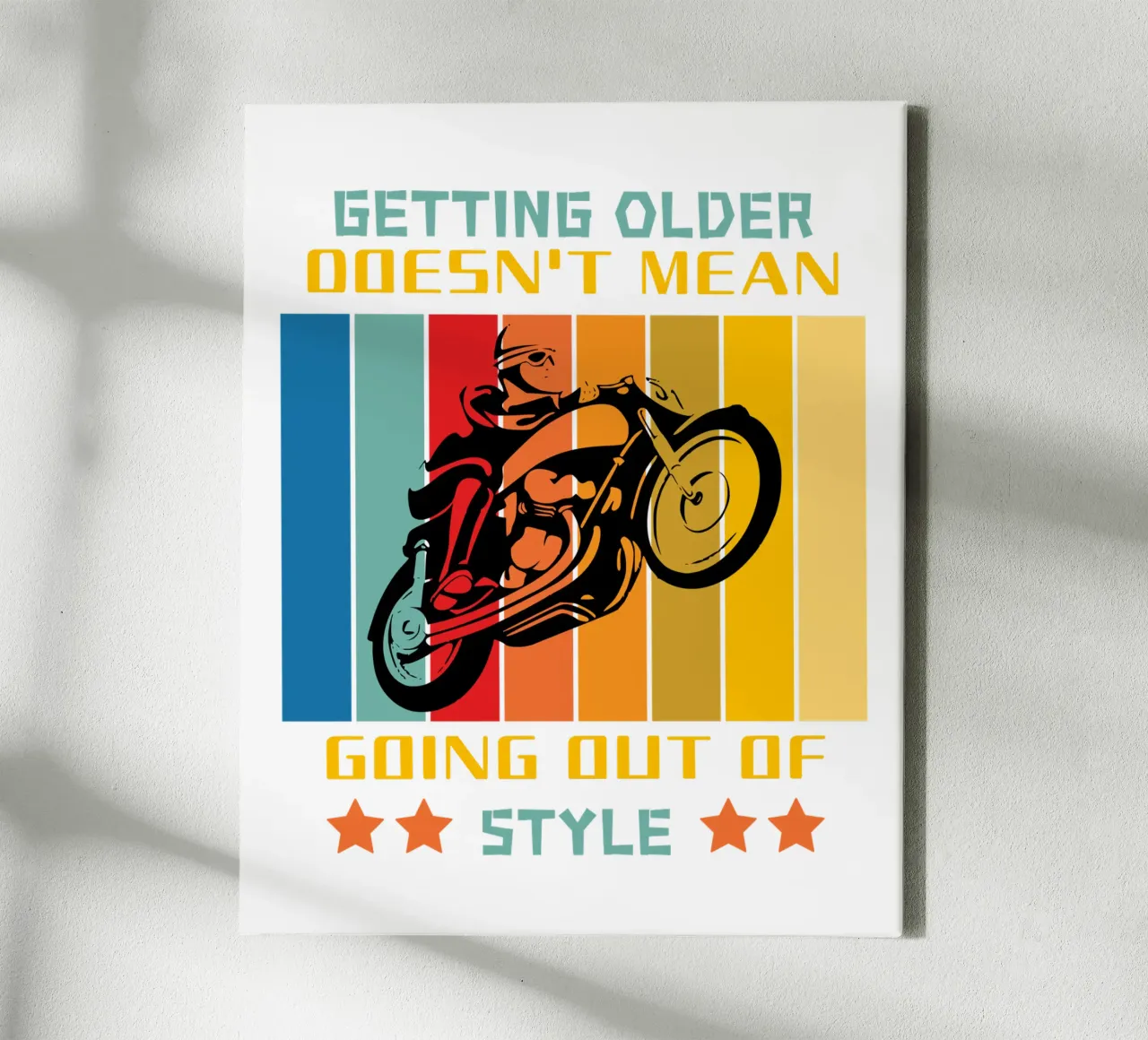 getting older doesn't mean going out of style canvas with Floater frame by ririedis