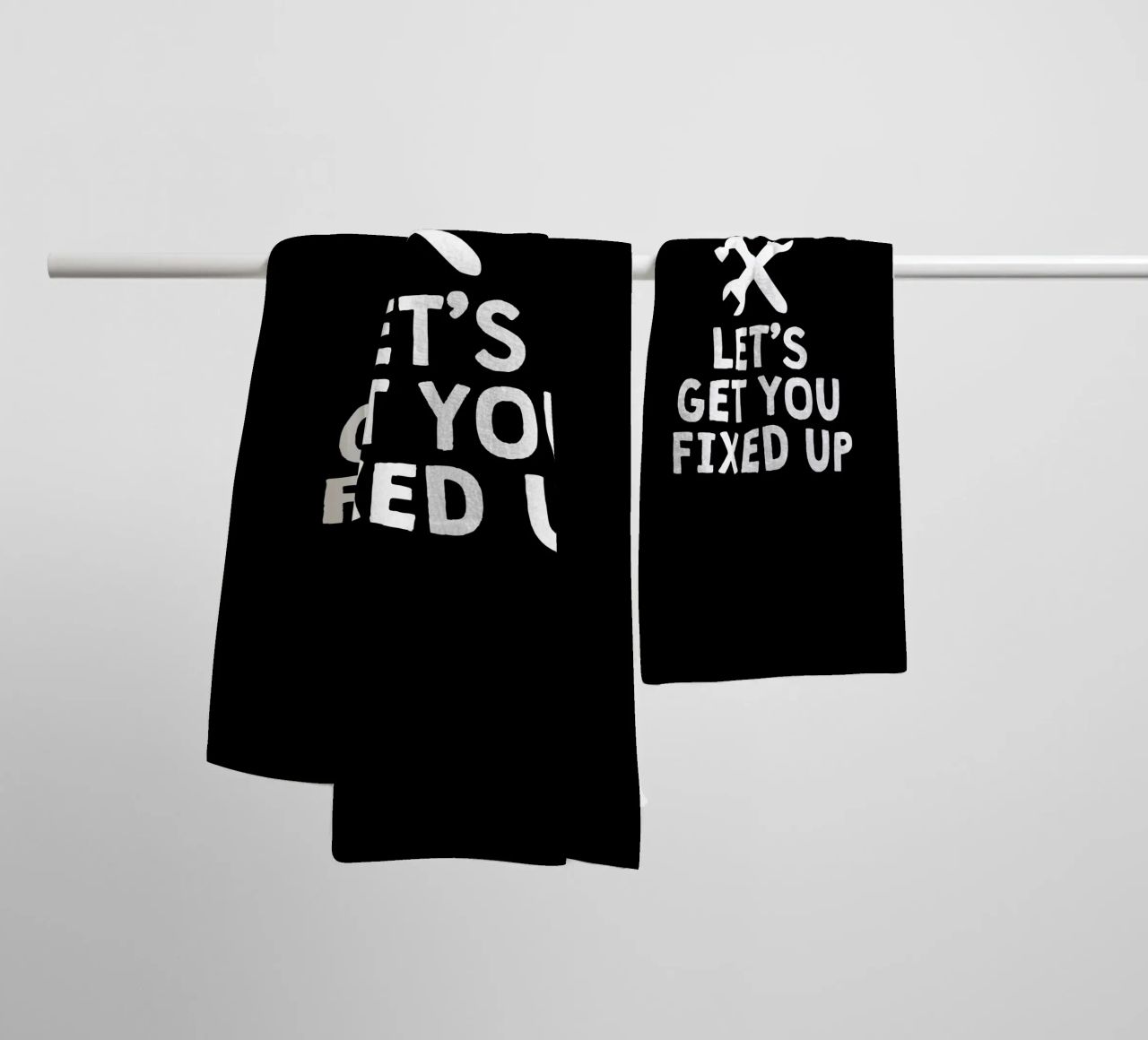 Let's get you fixed up asciugamano da bagno da happieeagle