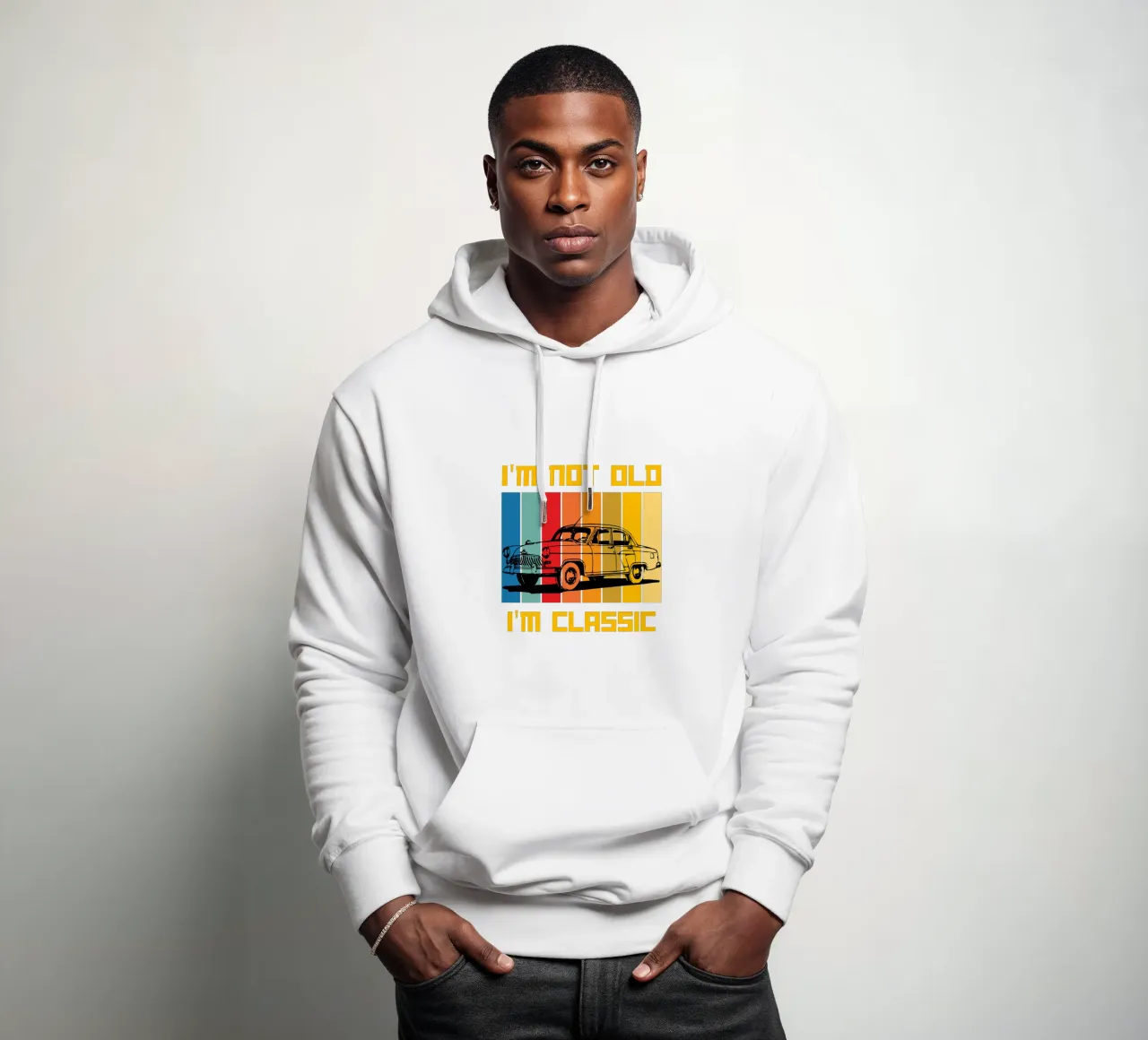 non sono vecchio, sono un classico del design retrò felpa con cappuccio da ririedis