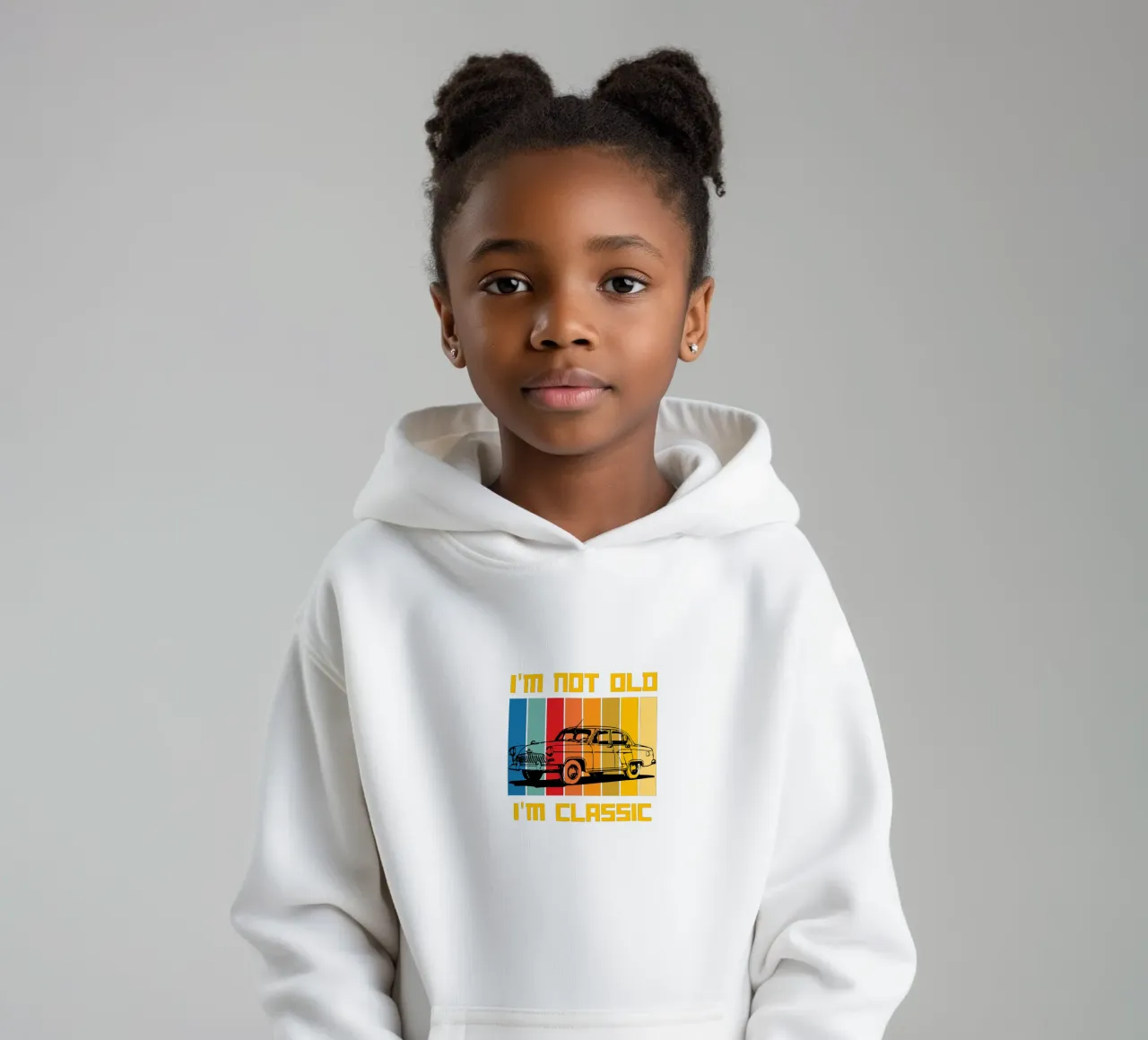 non sono vecchio, sono un classico del design retrò felpa bambino con cappuccio da ririedis
