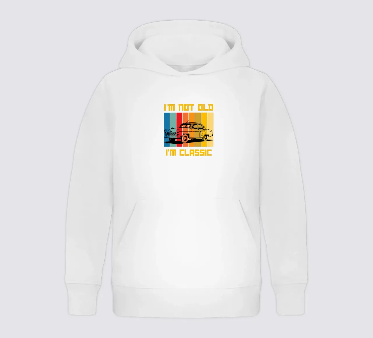 non sono vecchio, sono un classico del design retrò felpa bambino con cappuccio da ririedis