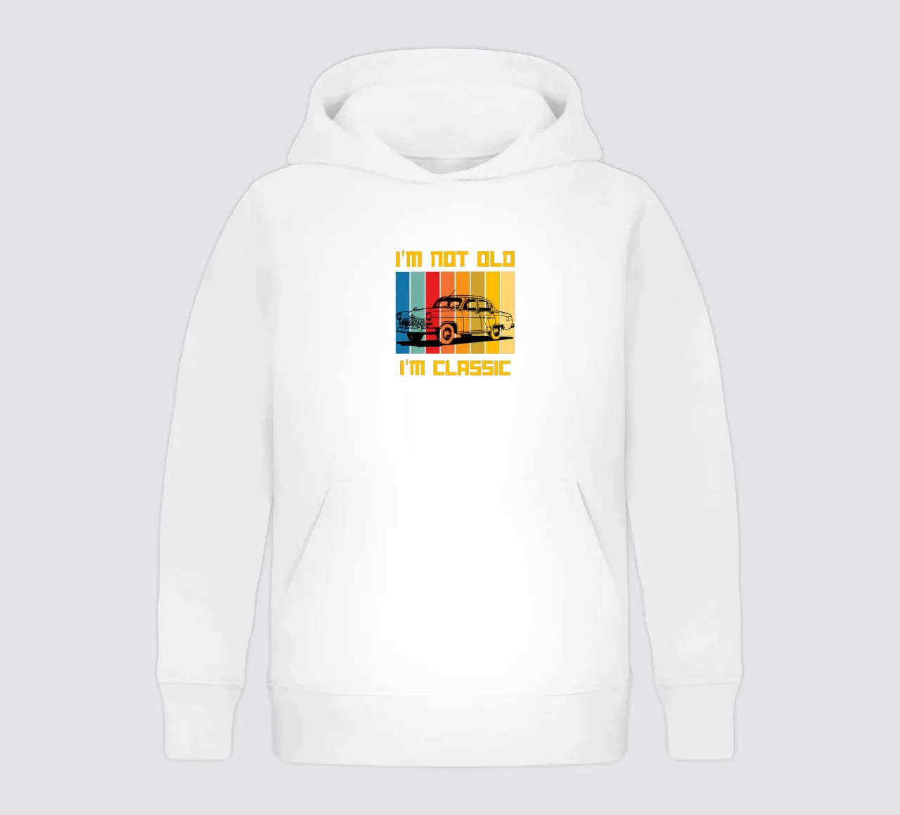 no soy viejo soy diseño retro clásico sudadera con capucha para niño de ririedis