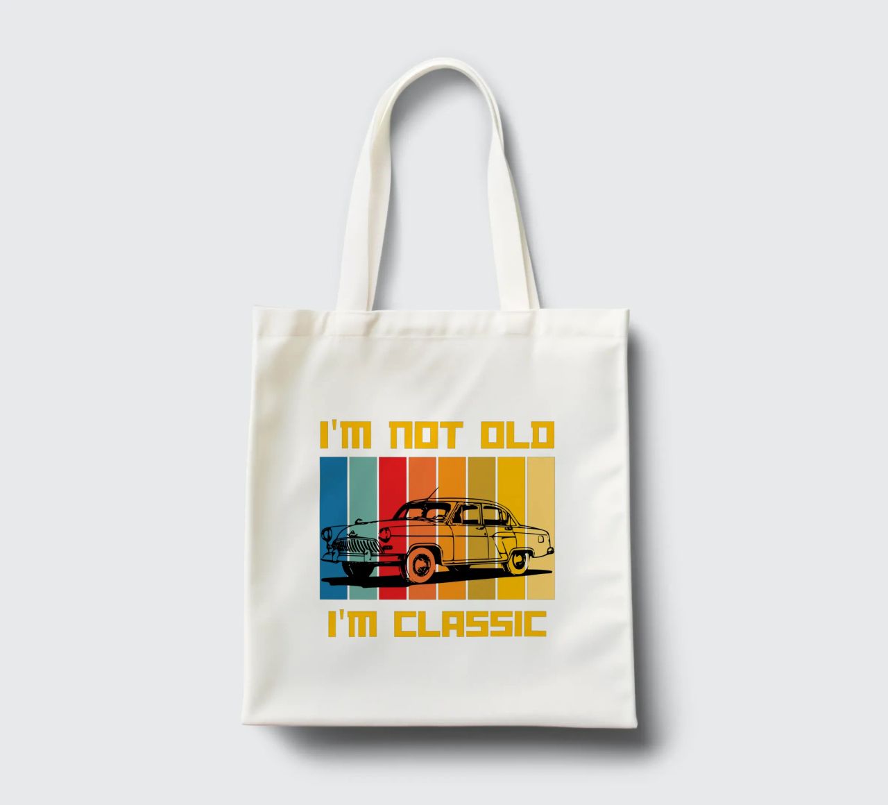 non sono vecchio, sono un classico del design retrò borsa in juta da ririedis