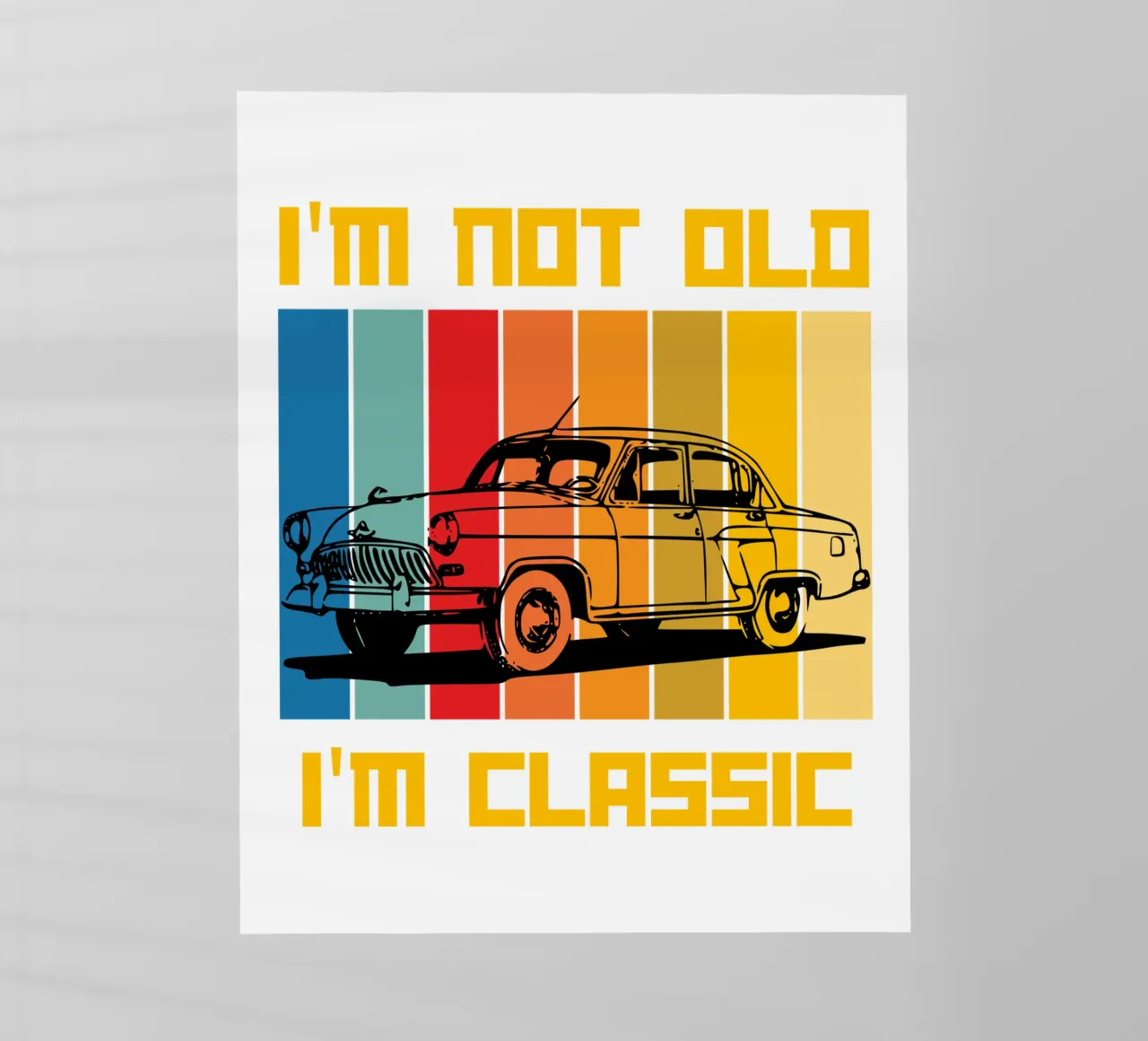 non sono vecchio, sono un classico del design retrò pellicola backlit da ririedis