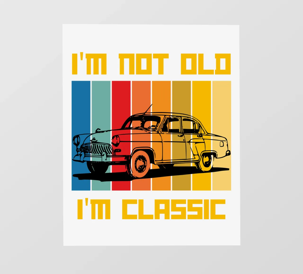 non sono vecchio, sono un classico del design retrò pellicola backlit da ririedis