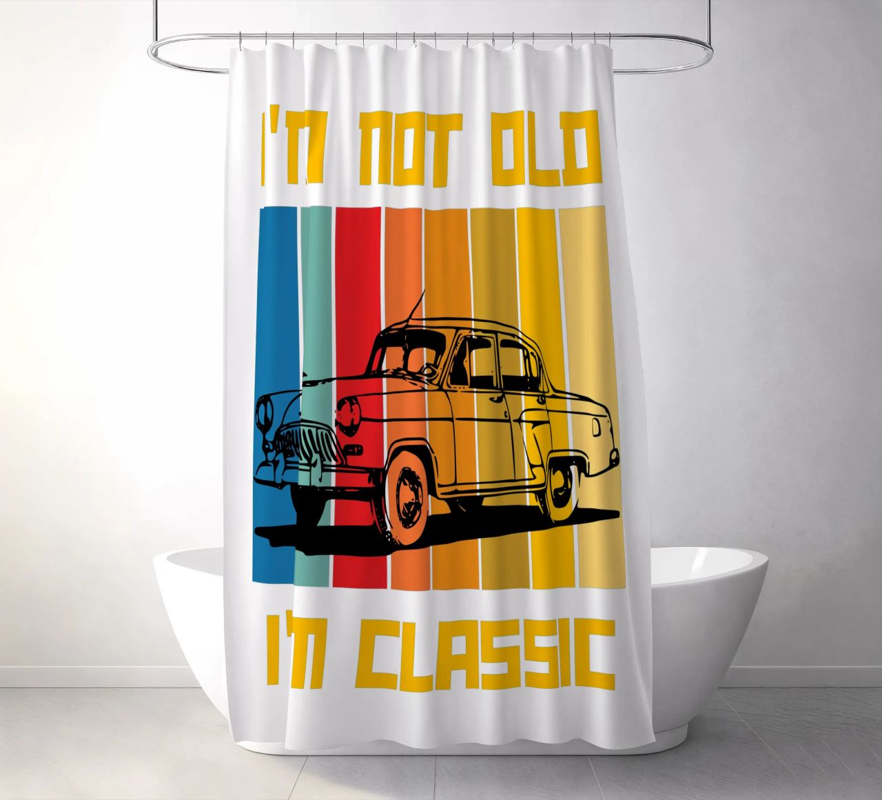non sono vecchio, sono un classico del design retrò tenda da doccia da ririedis