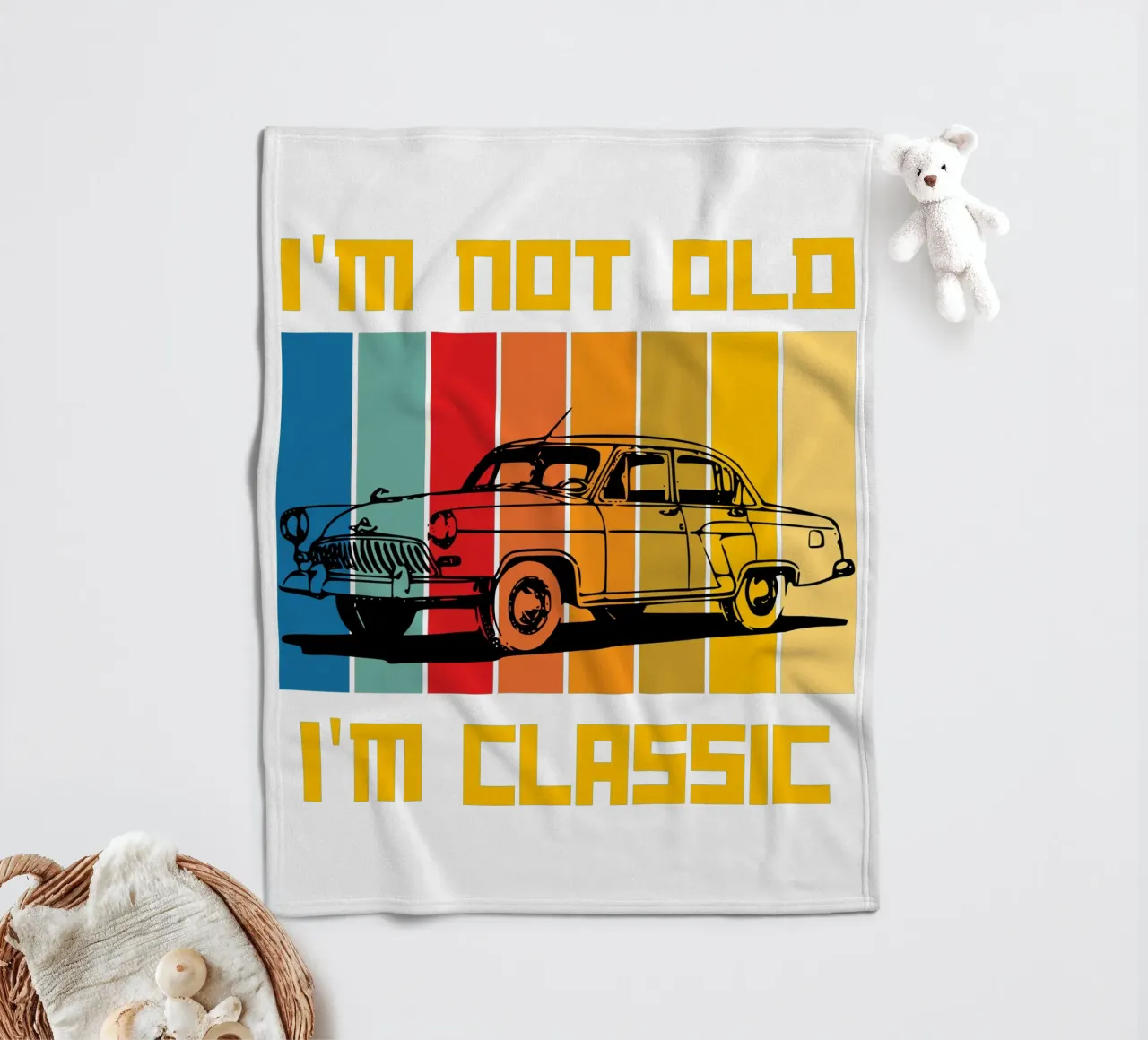 non sono vecchio, sono un classico del design retrò coperta in pile da ririedis