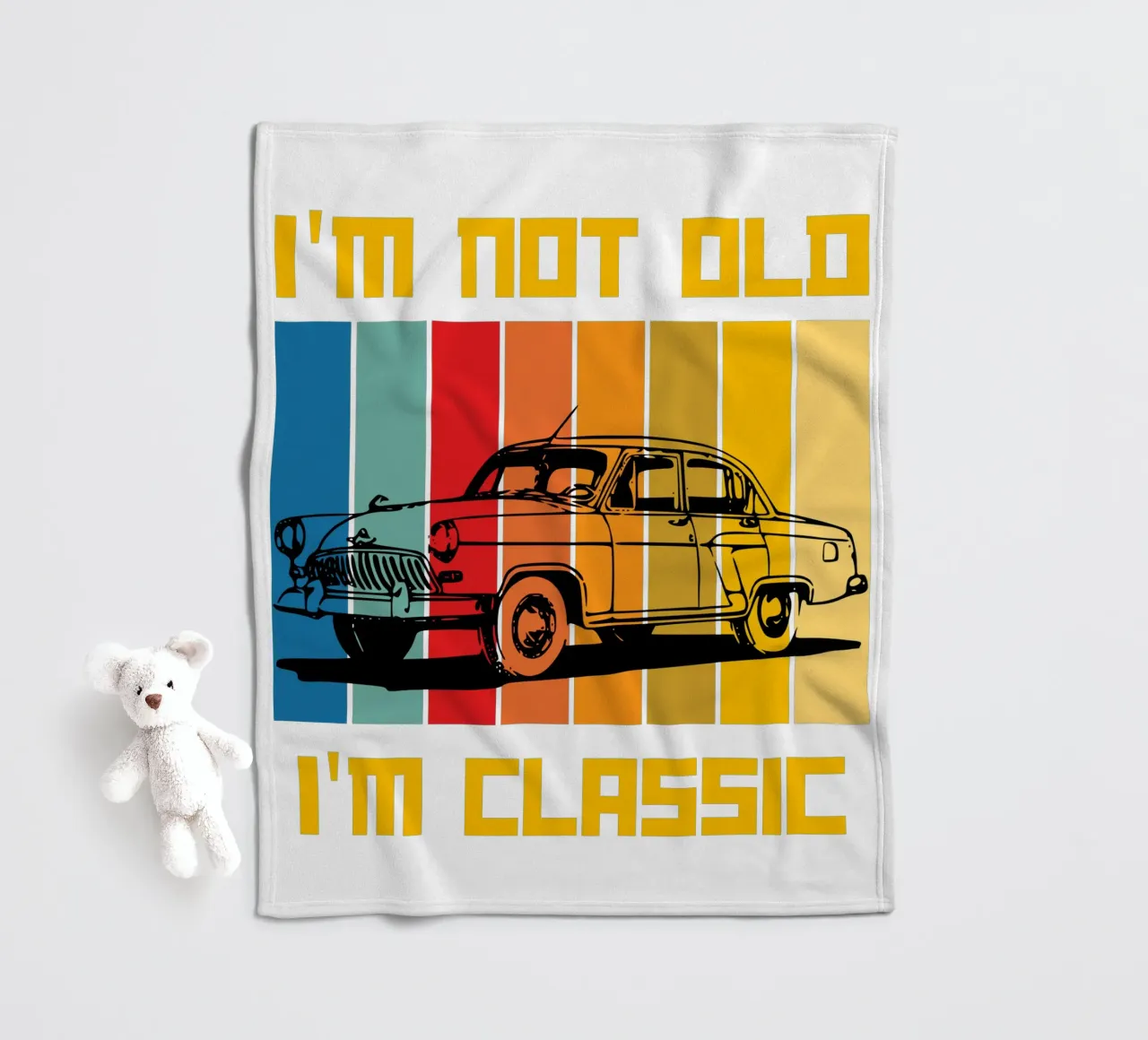 Ich bin nicht alt, ich bin klassisches Retro-Design Fleecedecke von ririedis