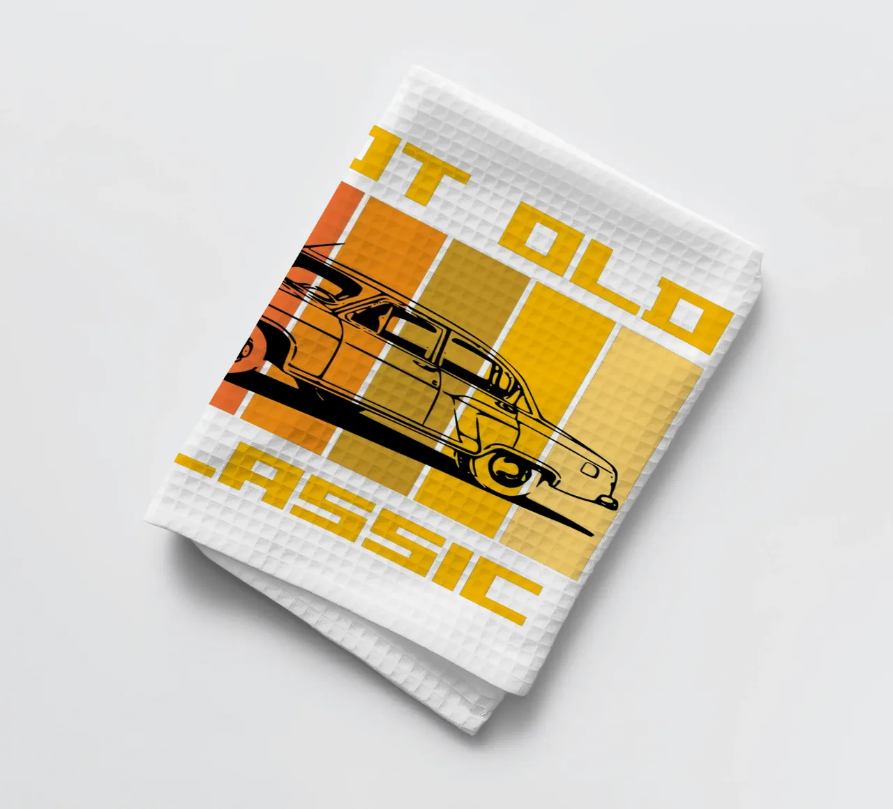 Ich bin nicht alt, ich bin klassisches Retro-Design Geschirrtuch von ririedis