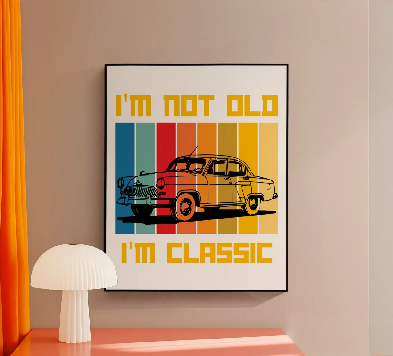 je ne suis pas vieux je suis classique design retro plexiglas de ririedis