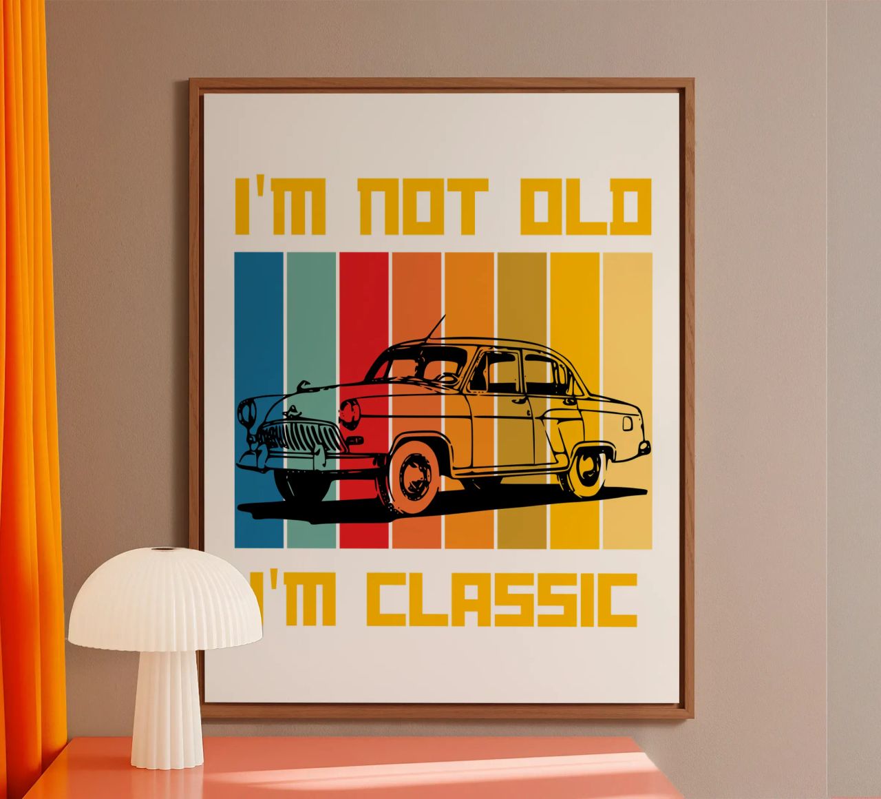 non sono vecchio, sono un classico del design retrò alluminio dibond da ririedis