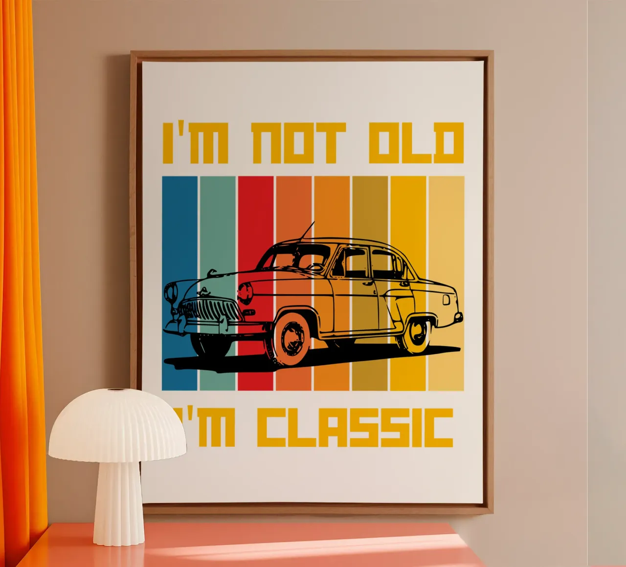 i'm not old i'm classic retro design canvas by ririedis