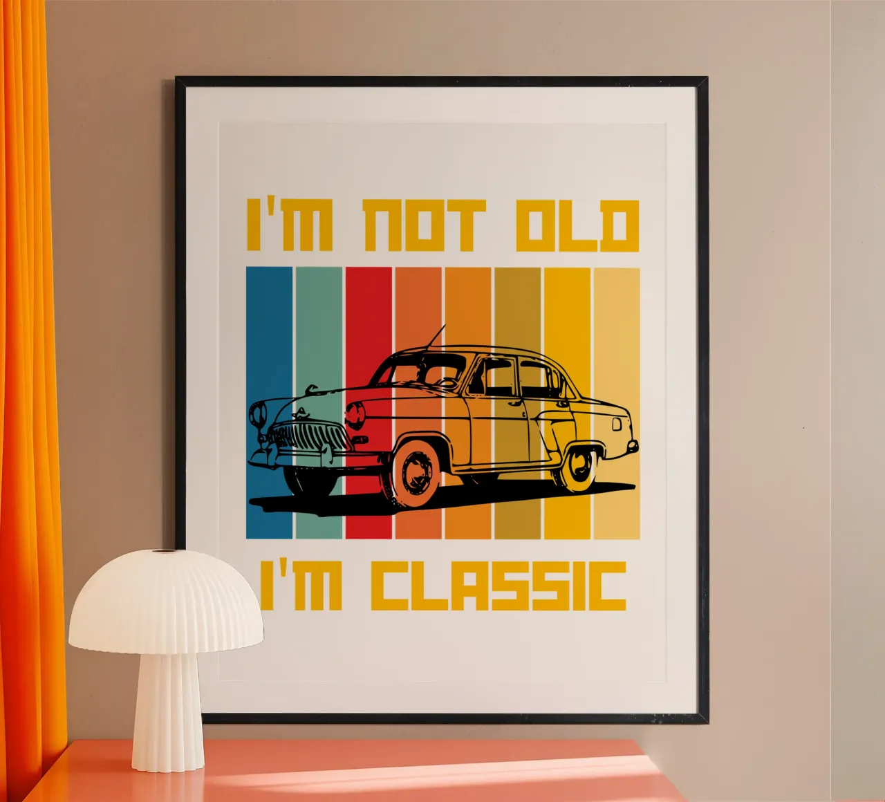 non sono vecchio, sono un classico del design retrò poster da ririedis