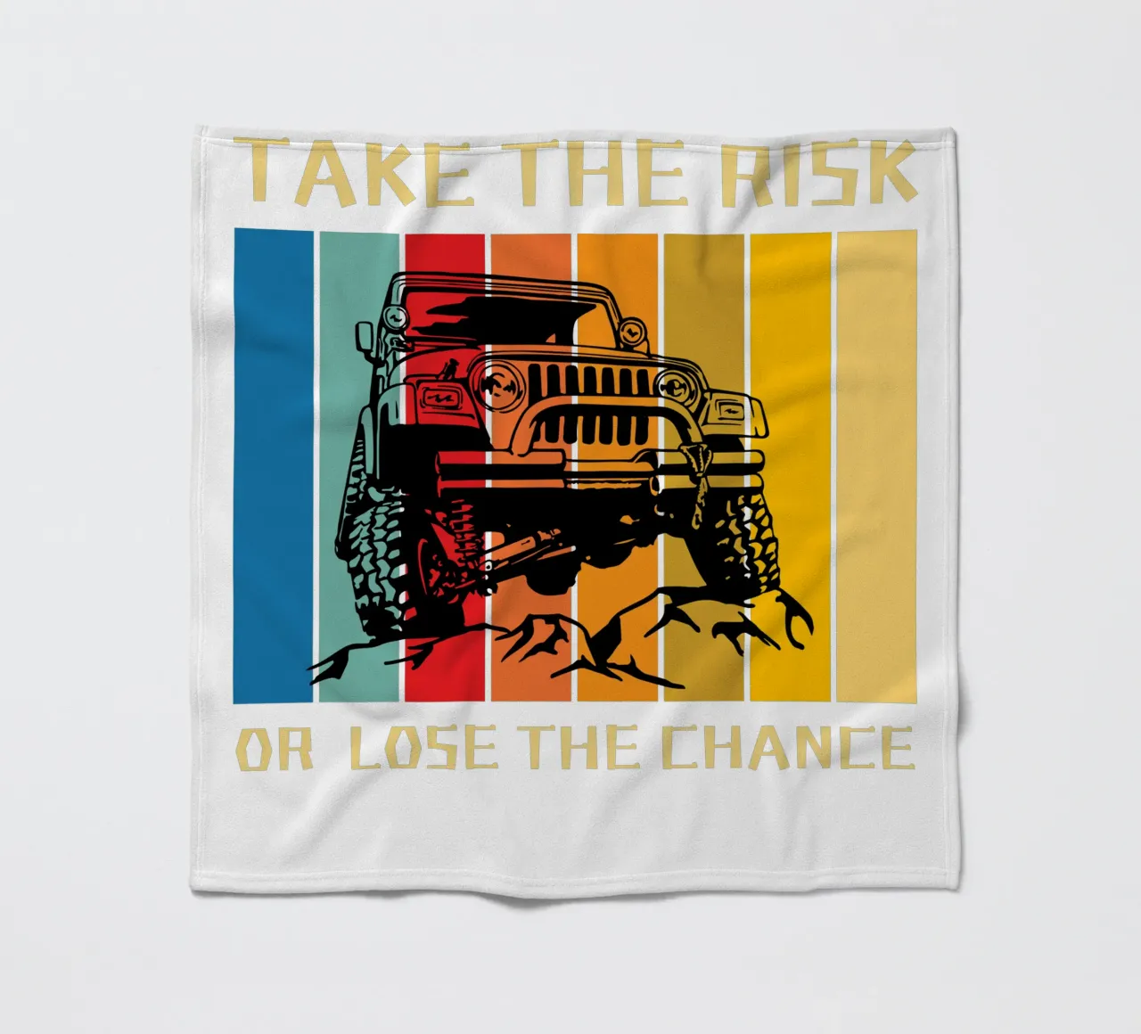 das Risiko eingehen oder die Chance verlieren Retro-Design Fleecedecke von ririedis
