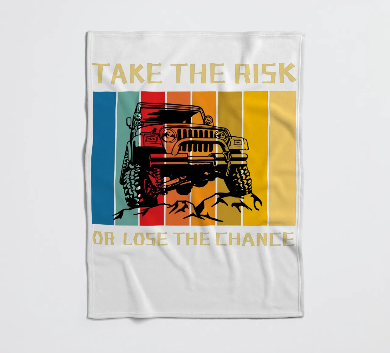 das Risiko eingehen oder die Chance verlieren Retro-Design Fleecedecke von ririedis