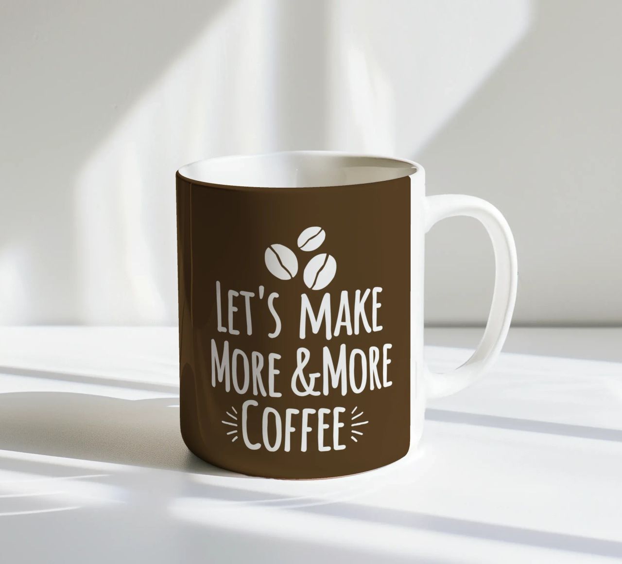 Let's make more and more coffee tazza in ceramica da happieeagle