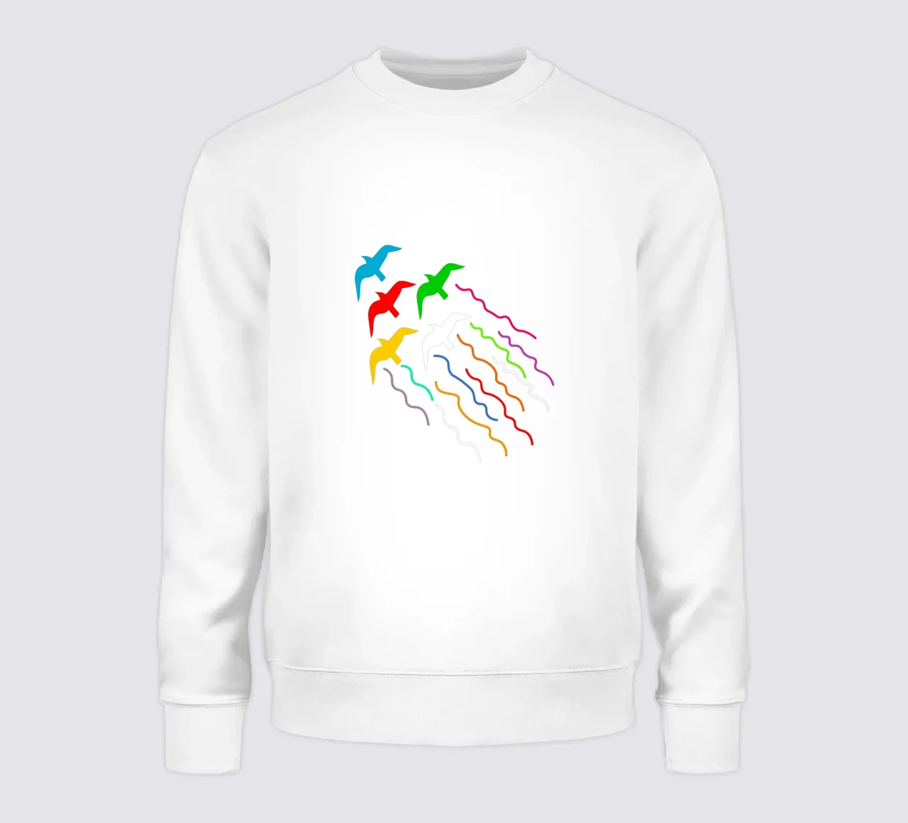 Magical flying birds sweatshirt by happieeagle