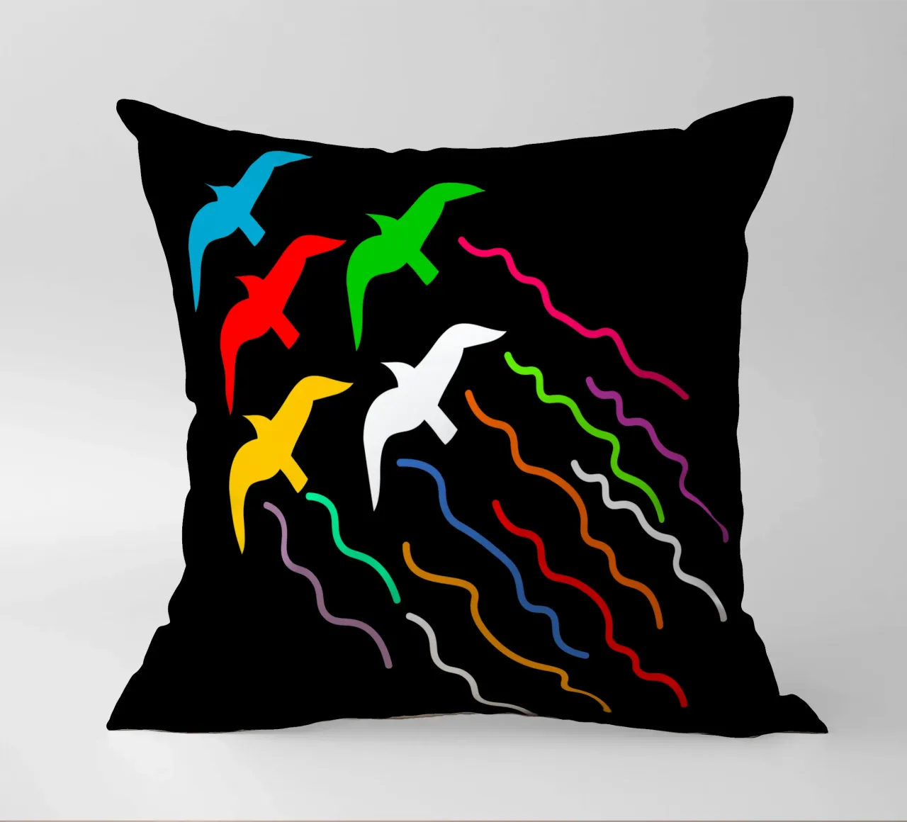 Magical flying birds cuscino da happieeagle