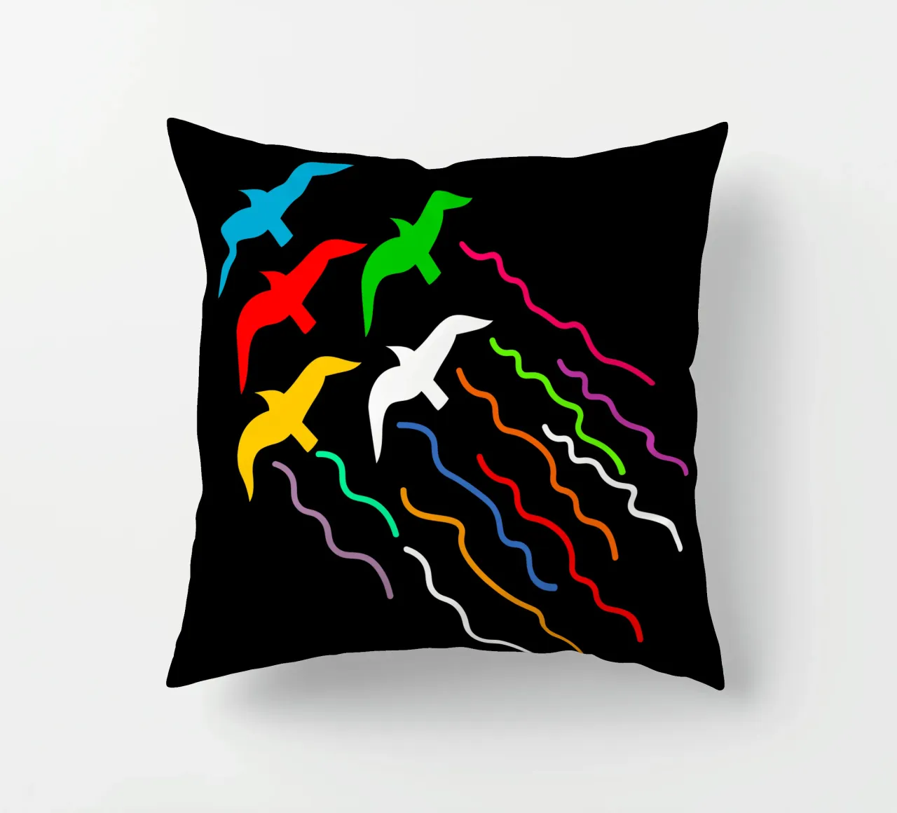 Magical flying birds cuscino da happieeagle