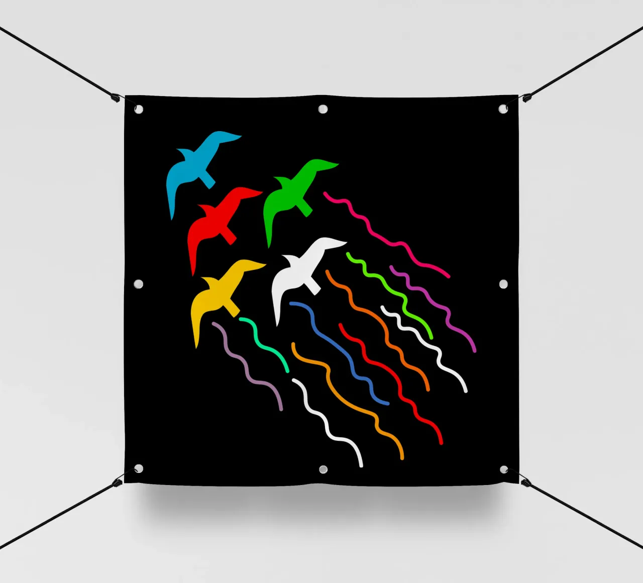 Magical flying birds telo in pvc da happieeagle