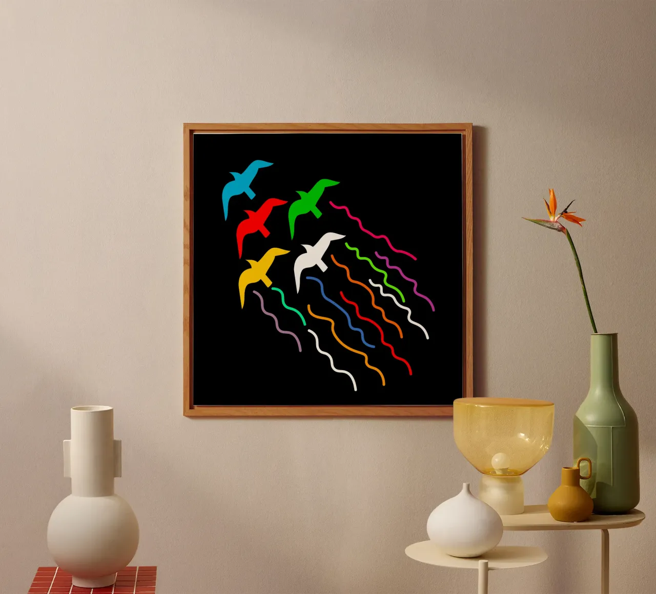 Magical flying birds alluminio dibond da happieeagle