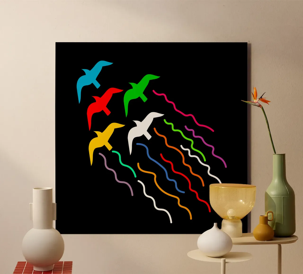 Magical flying birds alluminio dibond da happieeagle
