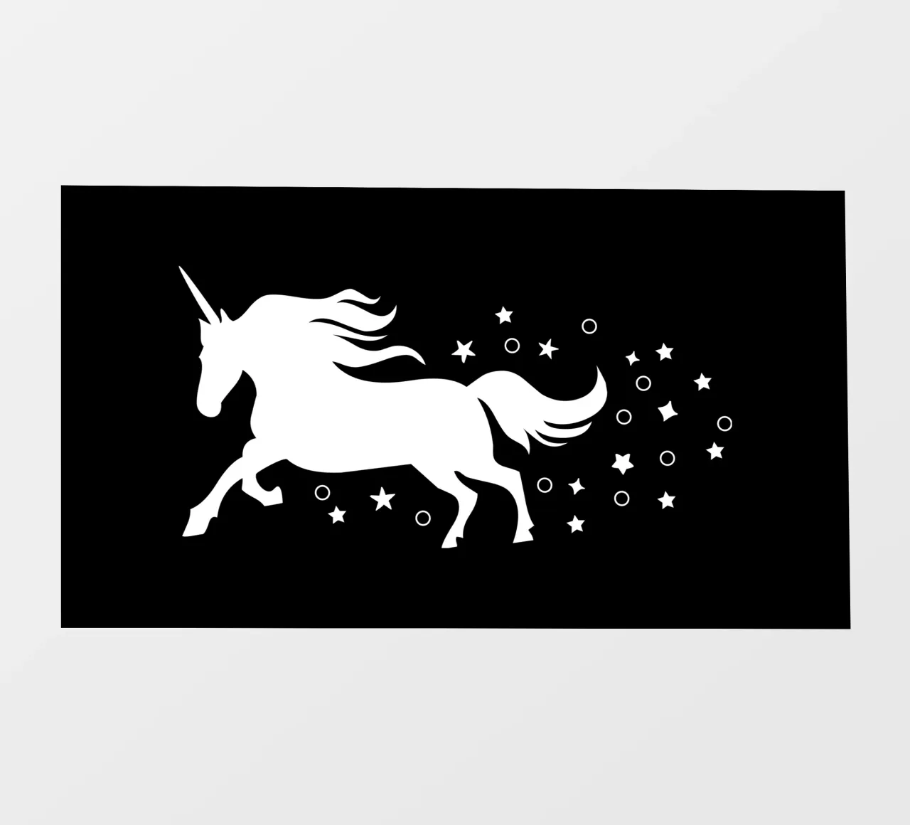Magical running unicorn pvc-zeil van happieeagle