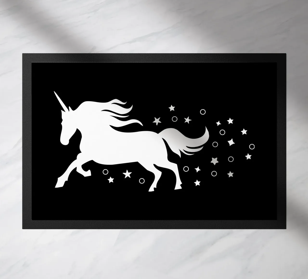 Magical running unicorn paillasson de happieeagle