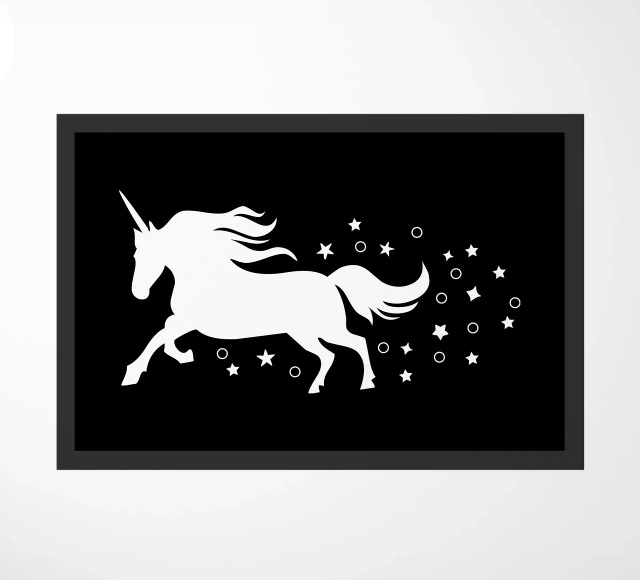 Magical running unicorn paillasson de happieeagle