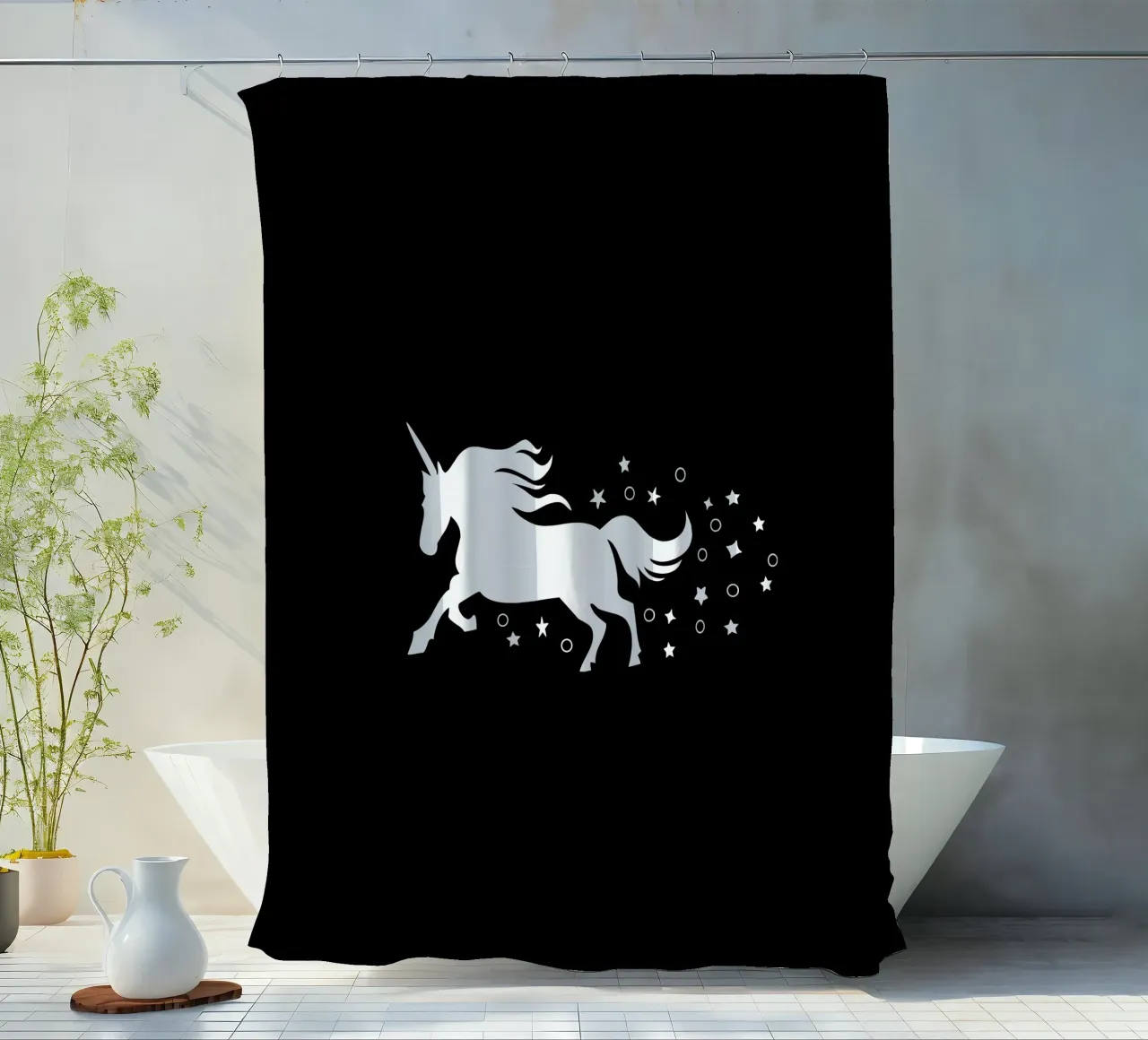 Magical running unicorn tenda da doccia da happieeagle