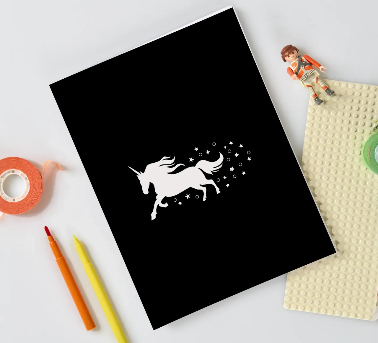 Magical running unicorn notebook by happieeagle