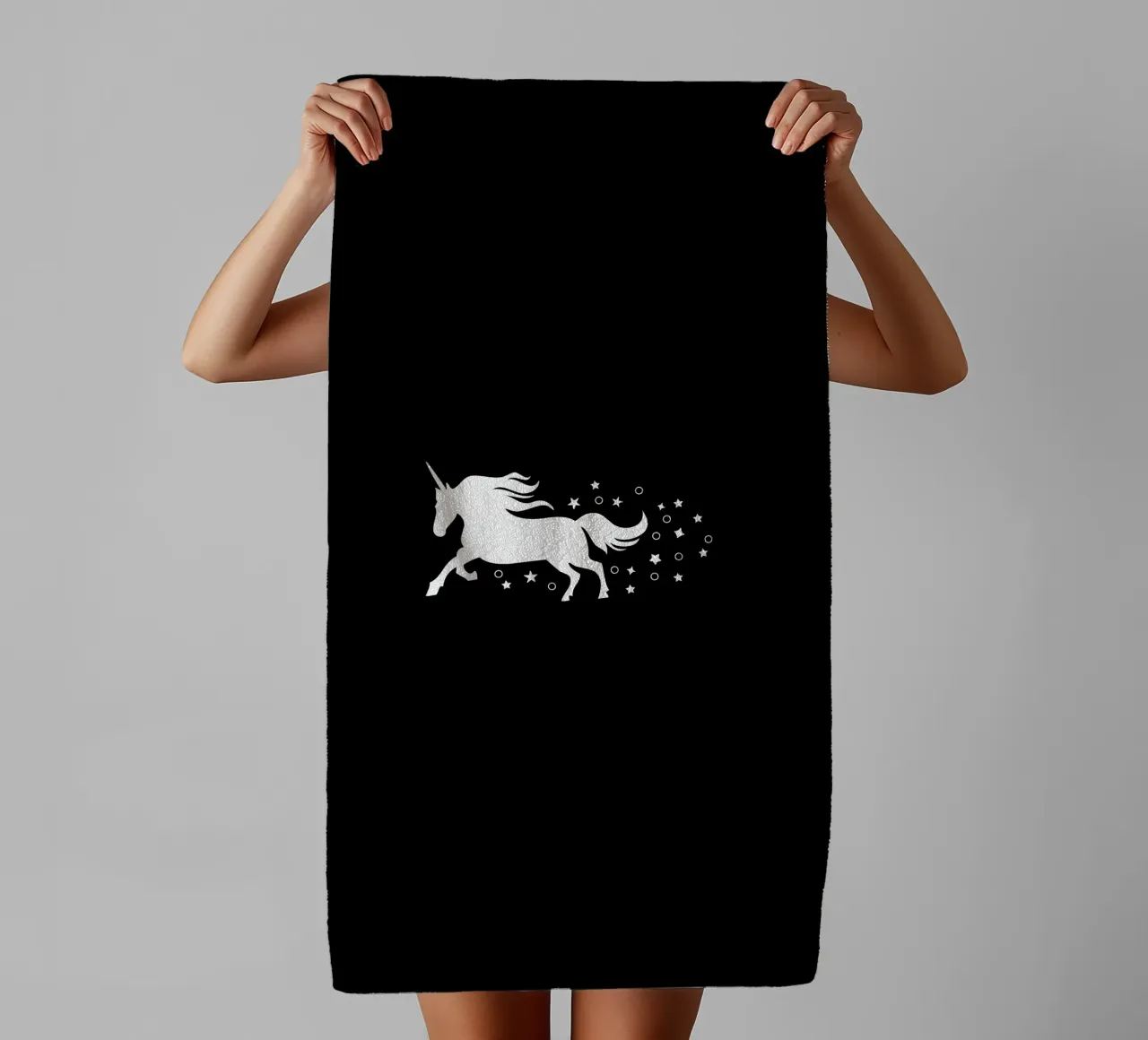 Magical running unicorn towel by happieeagle