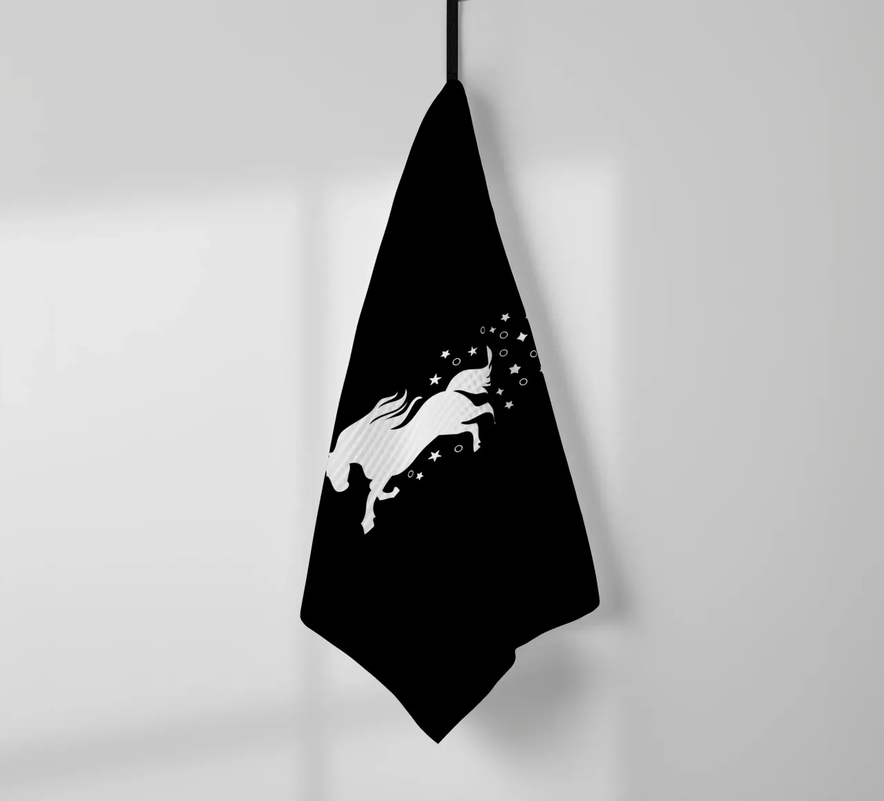 Magical running unicorn tea towel by happieeagle