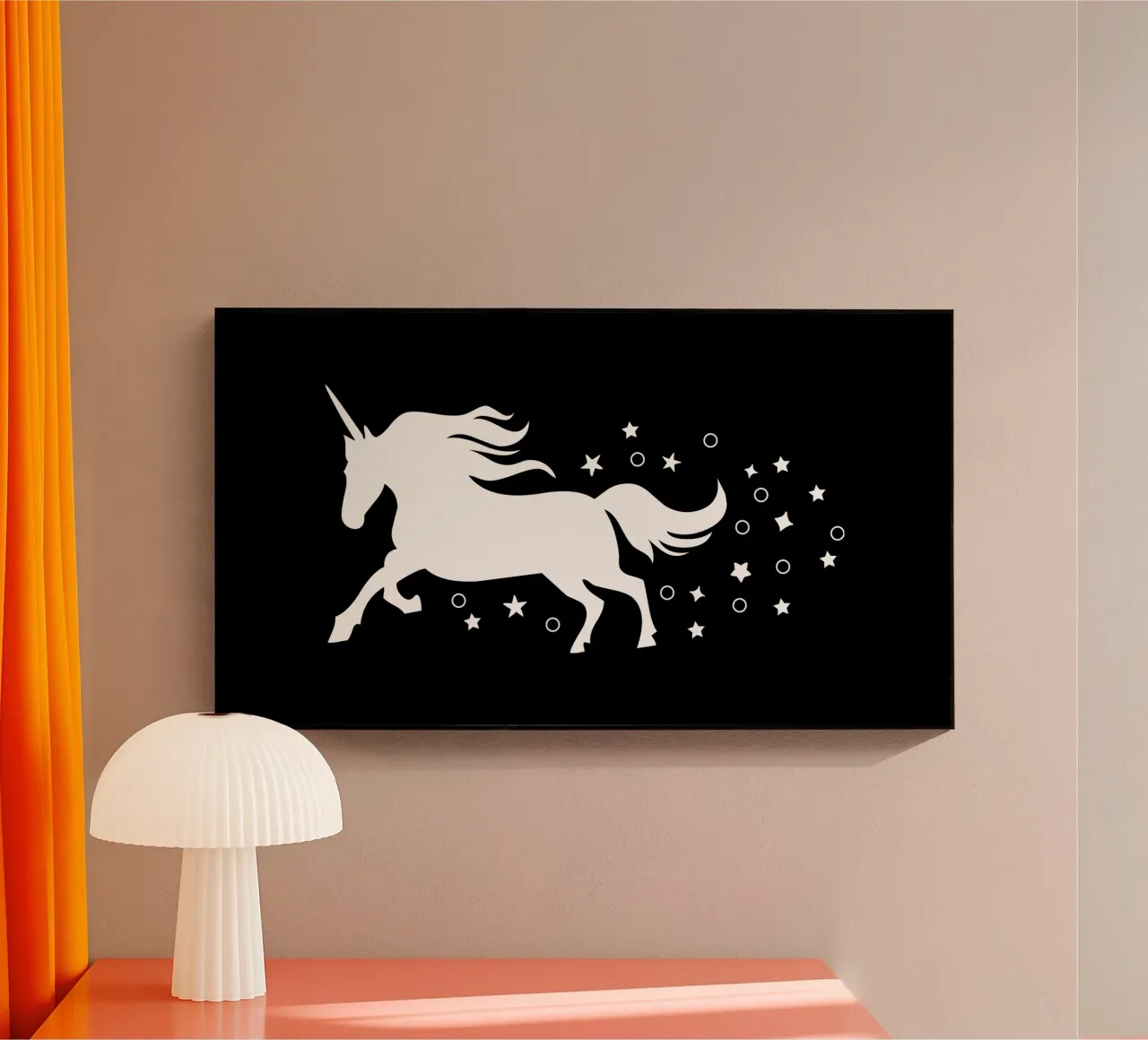 Magical running unicorn acrylic glass by happieeagle