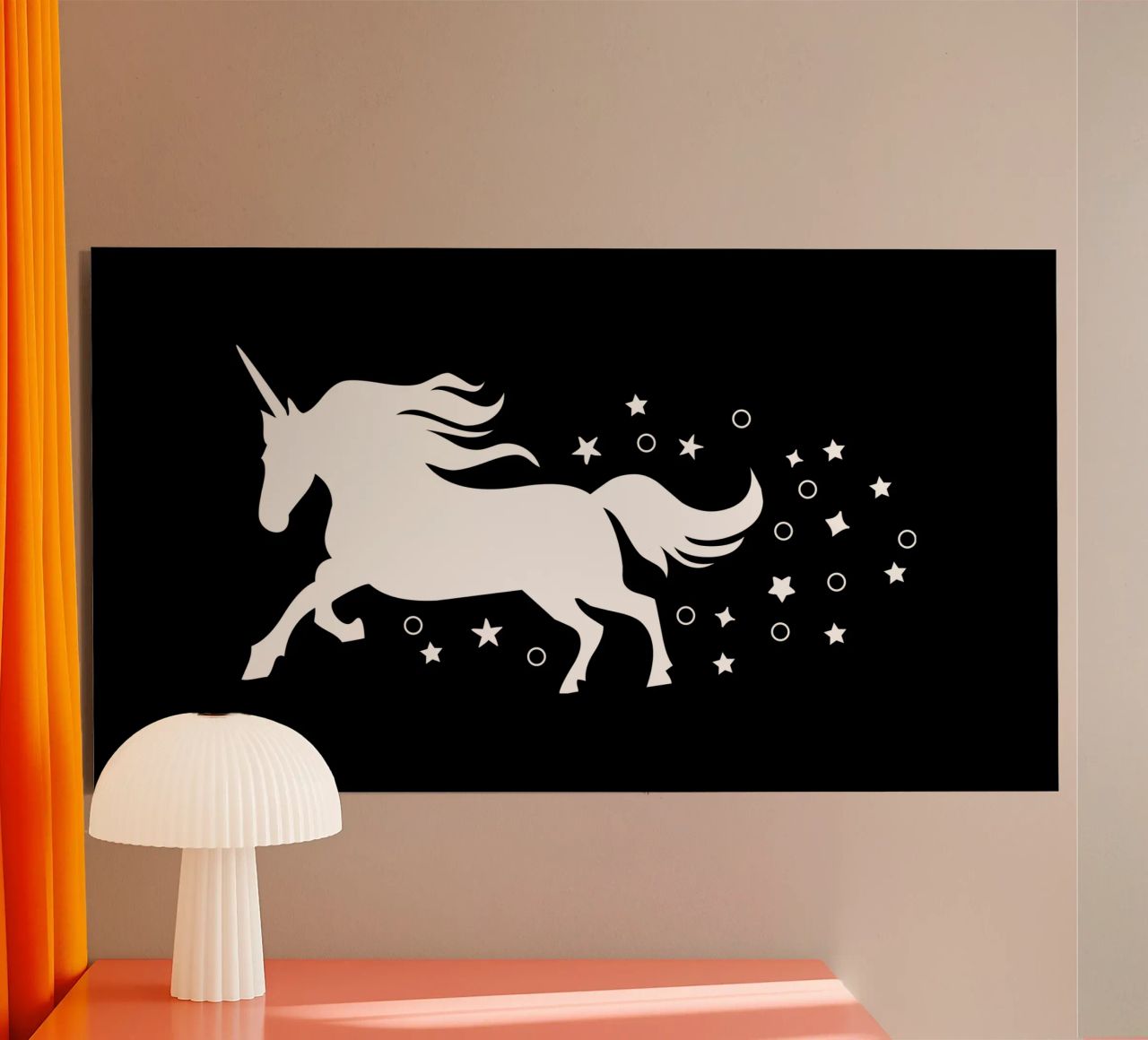 Magical running unicorn alluminio dibond da happieeagle