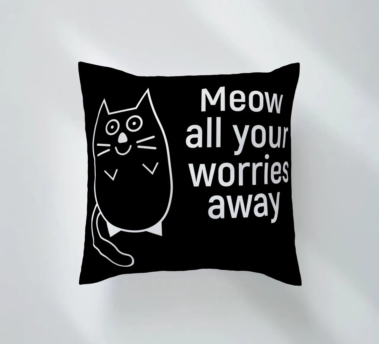 Meow all your worries away cuscino da happieeagle