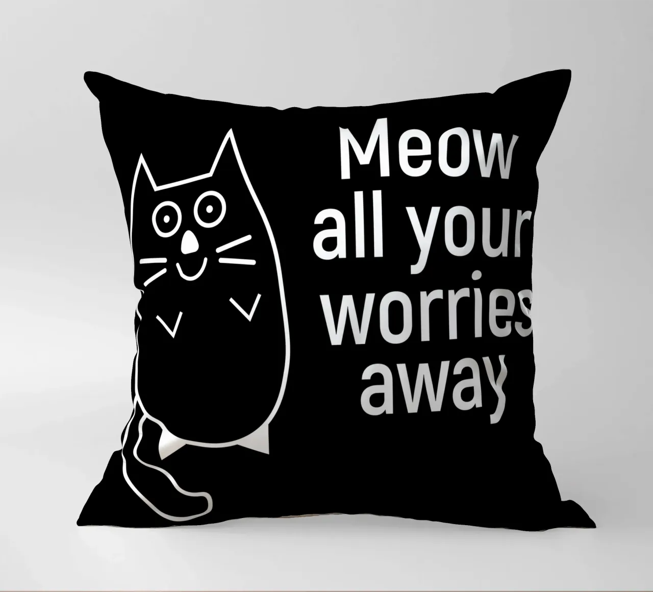 Meow all your worries away cuscino da happieeagle