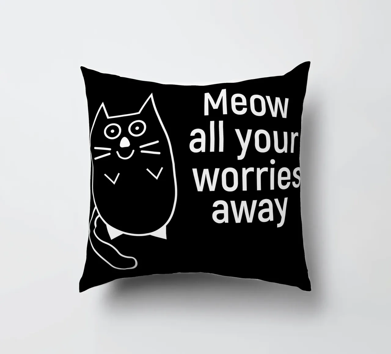 Meow all your worries away cuscino da happieeagle