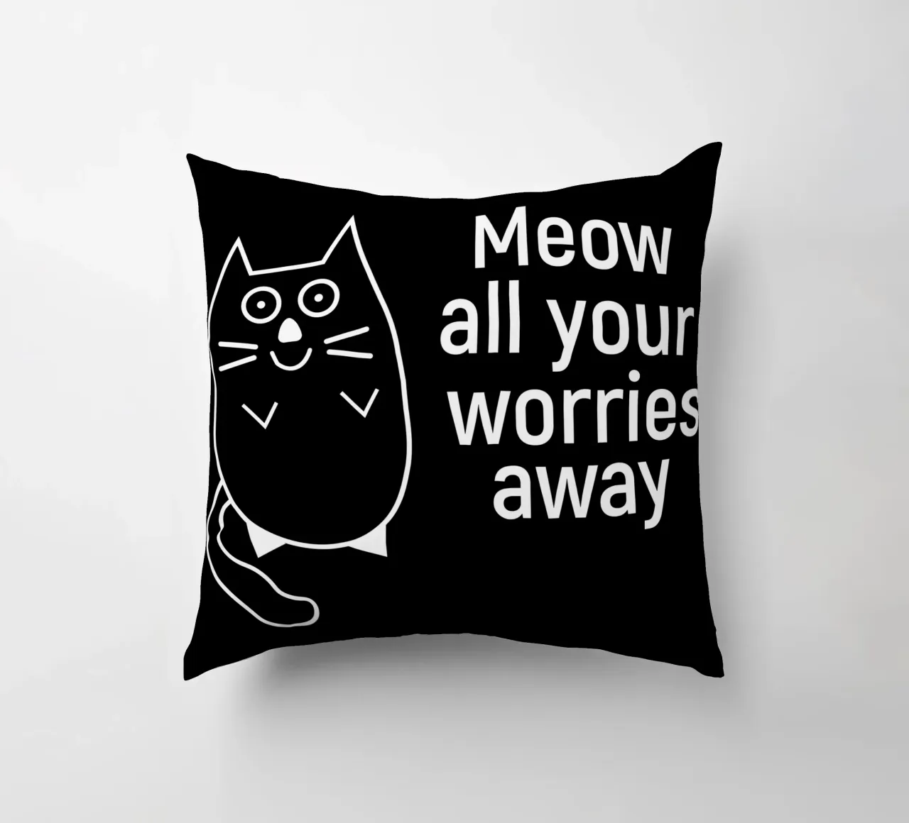 Meow all your worries away cuscino da happieeagle