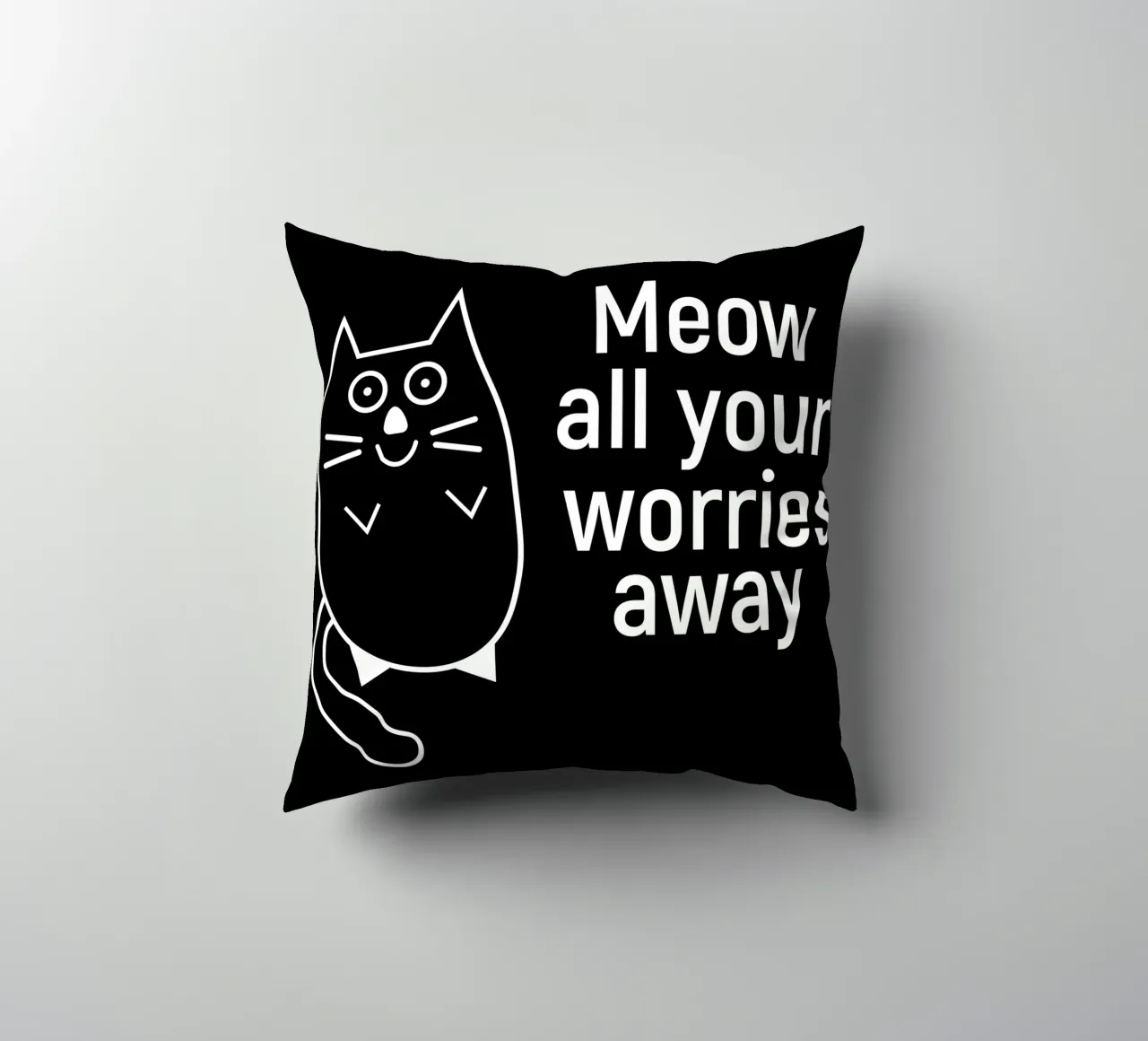Meow all your worries away cuscino da happieeagle